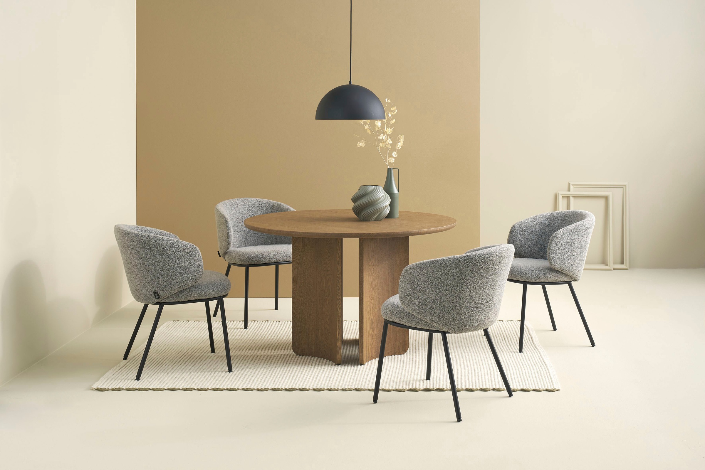 SCHÖNER WOHNEN-Kollektion Esstisch »HARSTAD« 1 Stk. tlg. 120 cm, mit variabel montierbarem Untergestell