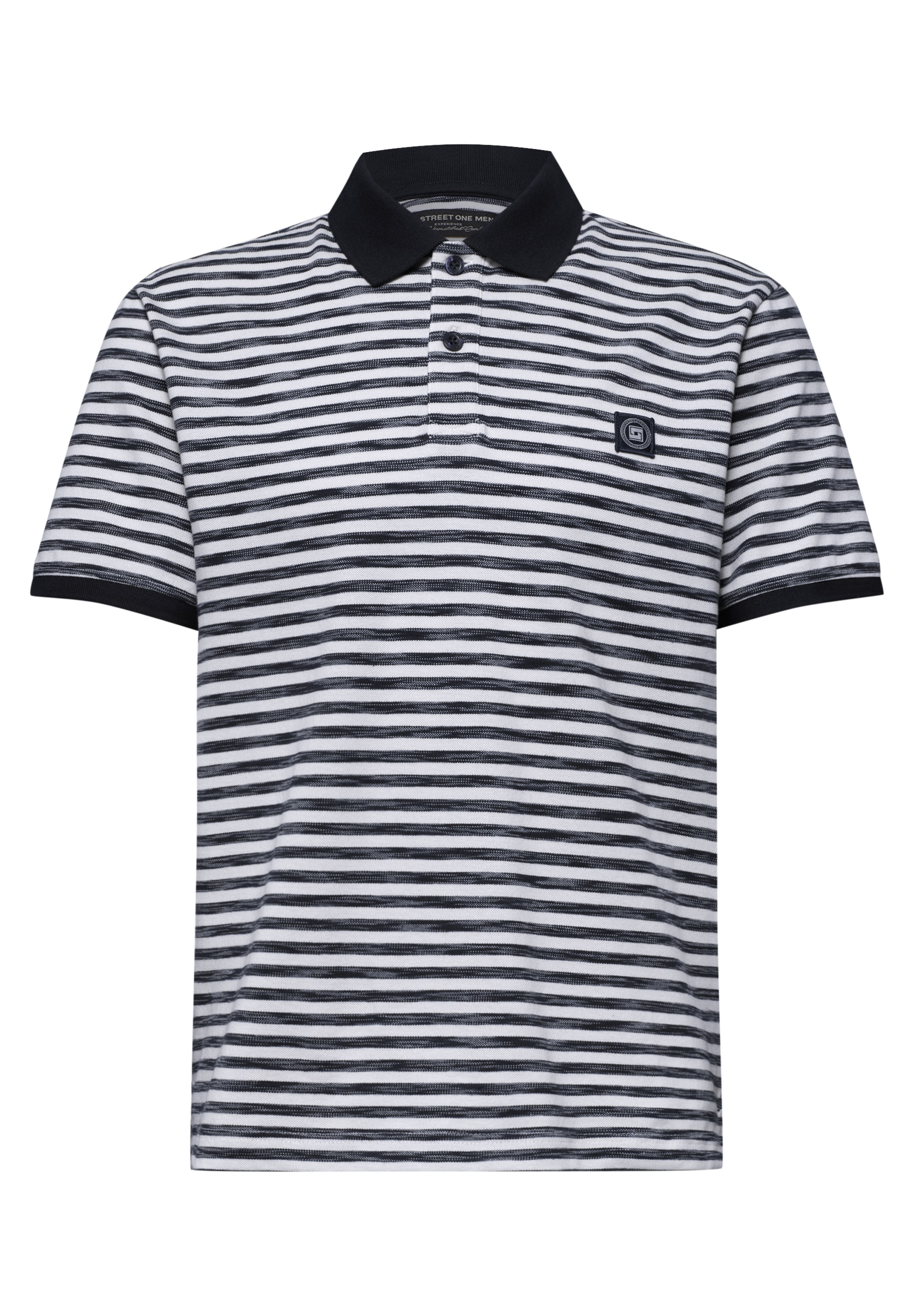 STREET ONE MEN Poloshirt mit Streifenmuster