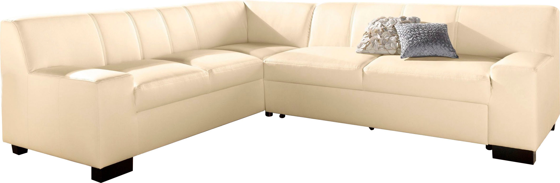 DOMO collection Ecksofa "Norma Top, elegant und modern, flache Armlehnen, L günstig online kaufen