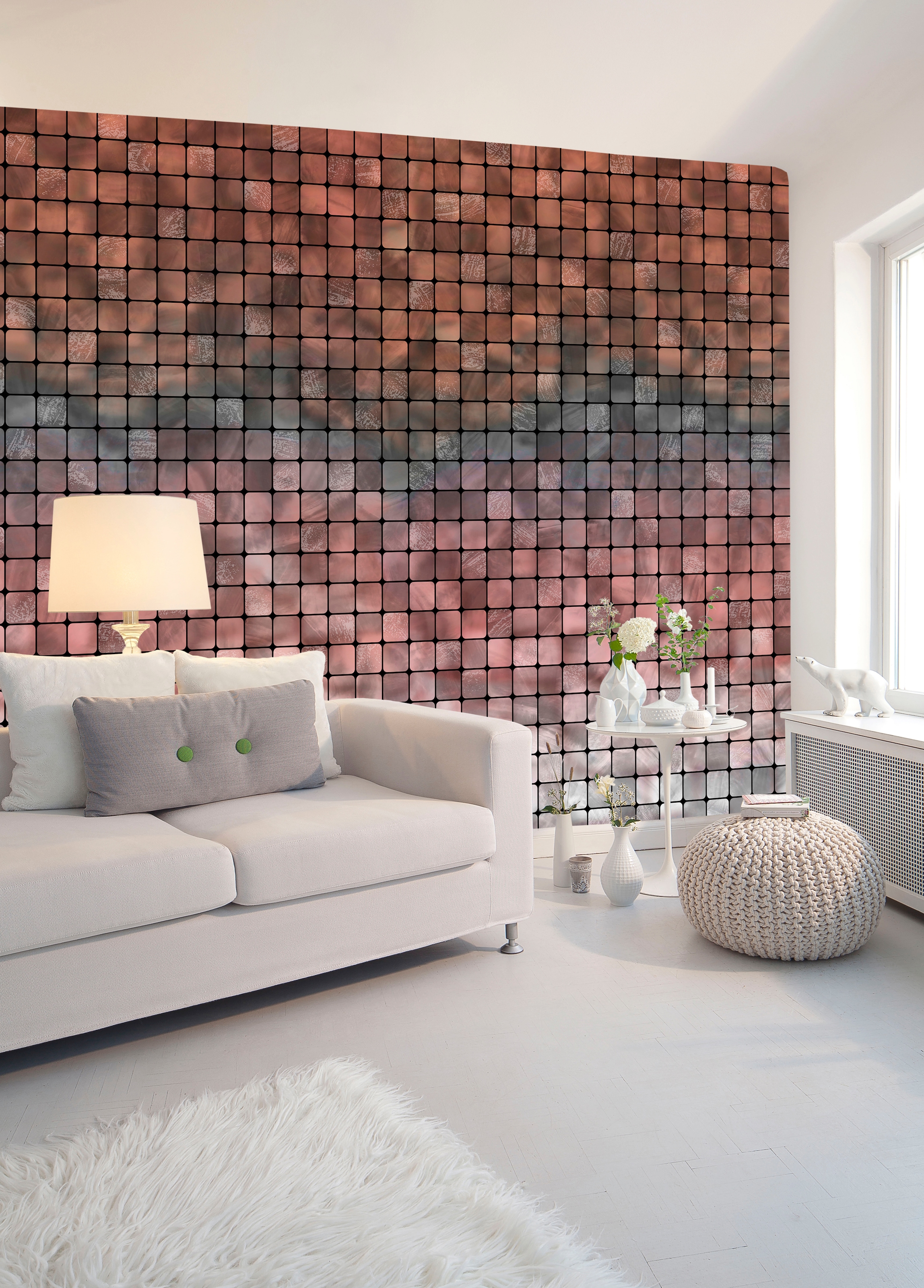 Architects Paper Fototapete »Atelier 47 Mosaic Tile 1« geometrisch glatt Vlies, Wand, Schräge, Decke
