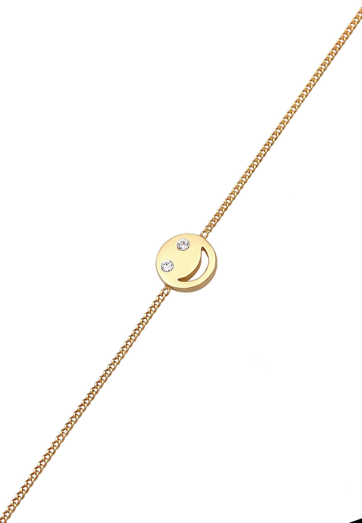 Elli Armband »mit Smile Face und Kristalle 925 Silber«
