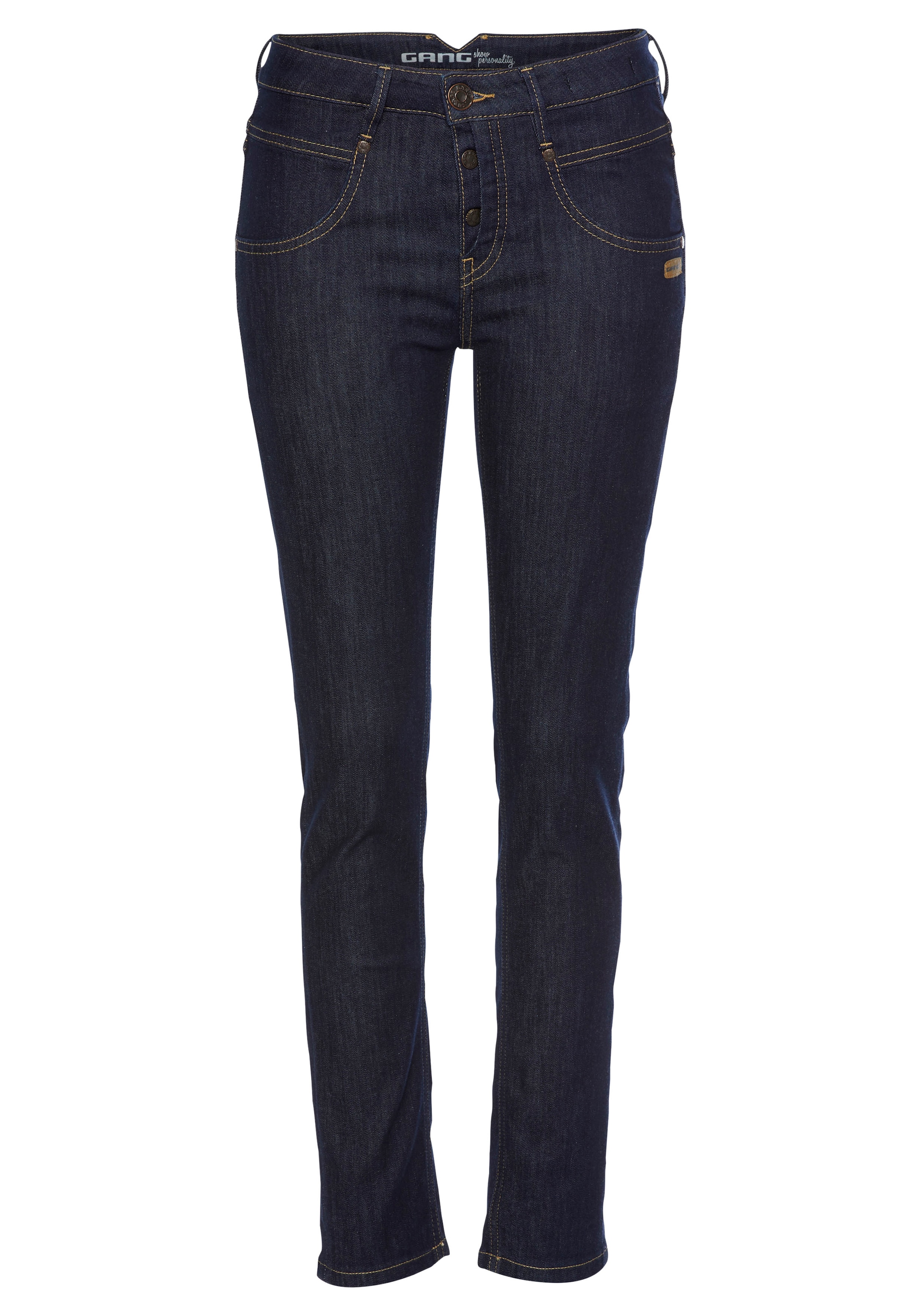 GANG Skinny-fit-Jeans »94MEDINA«, mit stylischer halb offener Knopfleiste