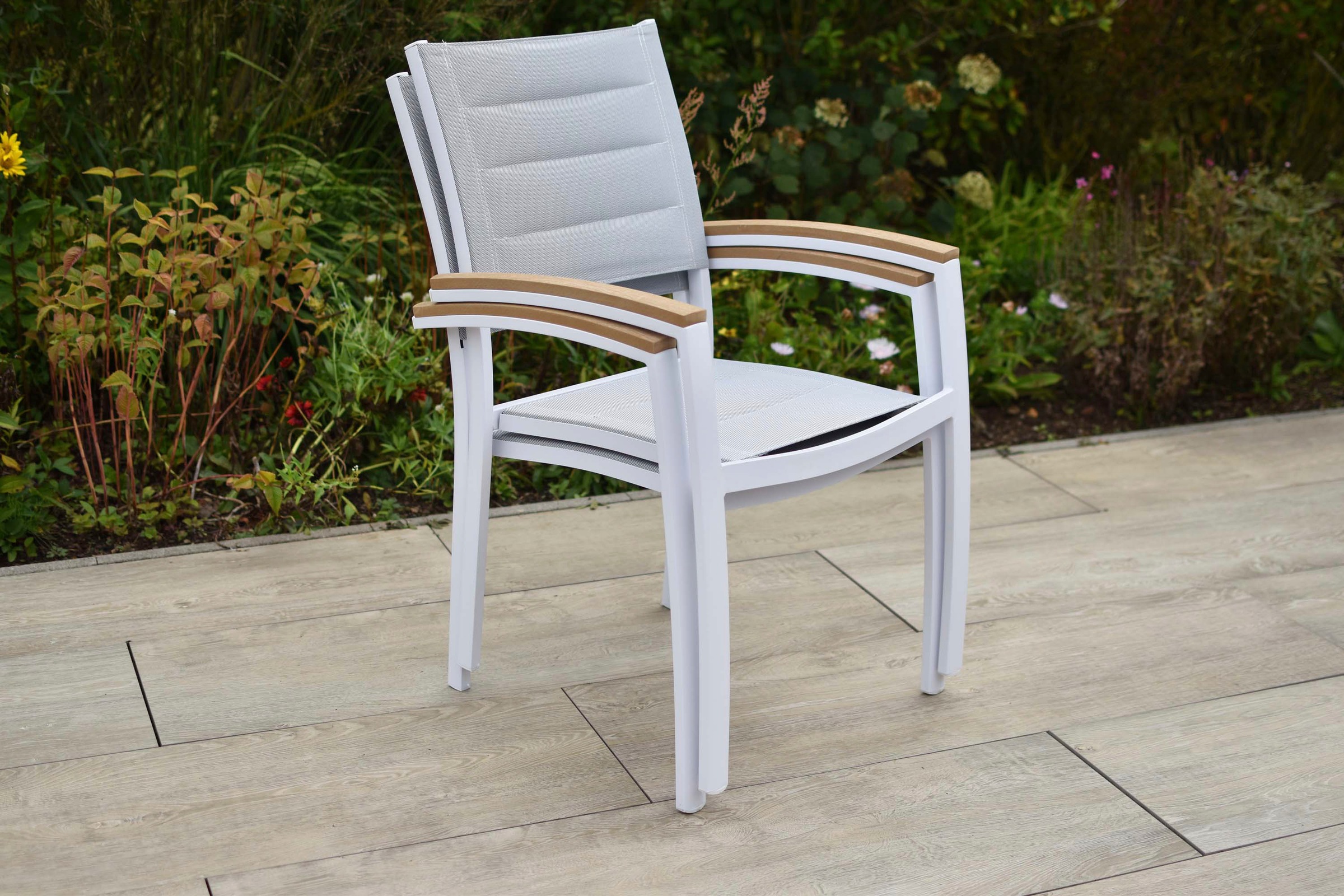 MERXX Gartensessel »Pisa« Set, 2 Stk. tlg. Armlehnen aus Kunststoff