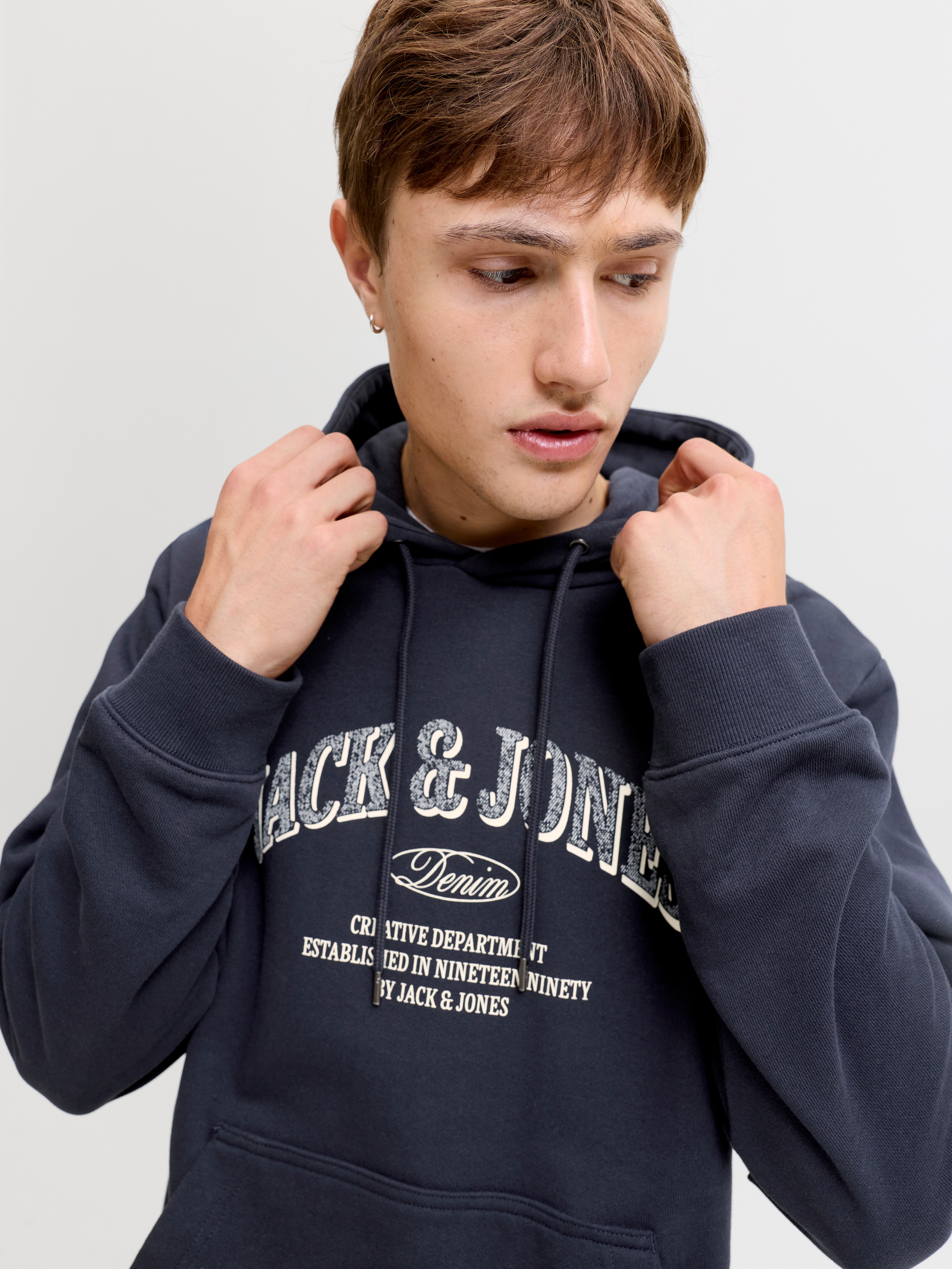 Jack & Jones Kapuzensweatshirt »JJEDENVER LOGO SWEAT HOOD SN«, Baumwollmischung, relaxed fit
