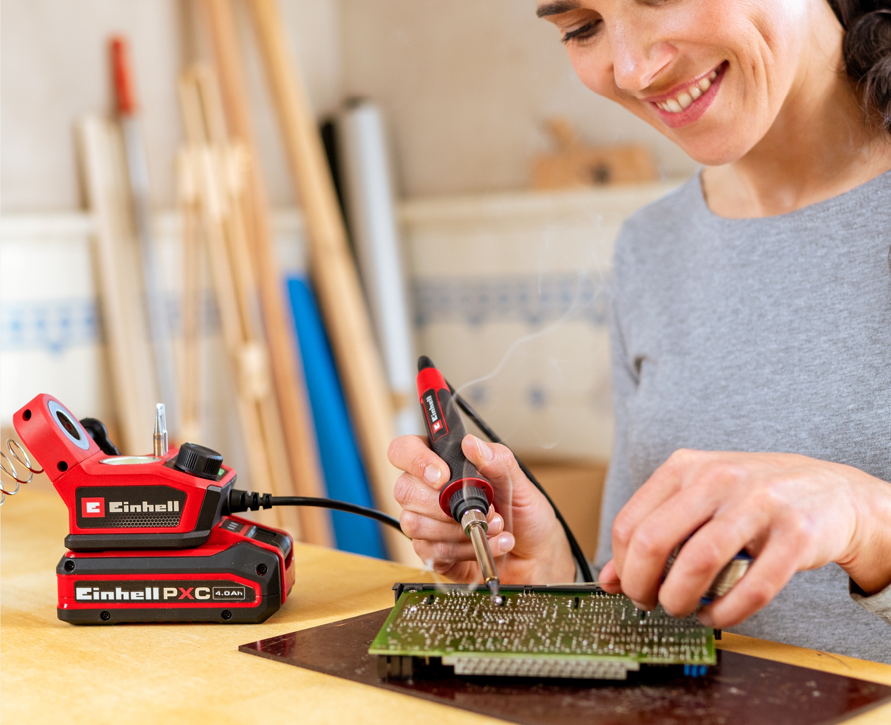 Einhell Lötkolben »TE-SI 18/480 Li E - Solo, Akku-Lötkolben« ohne Akku und Ladegerät