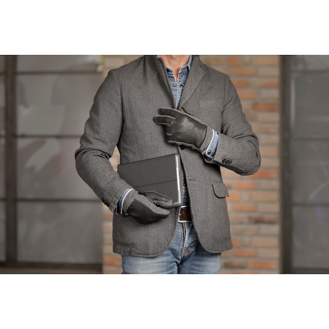 PEARLWOOD Lederhandschuhe »Nick«, Atmungsaktiv, Wärmeregulierend, Wind -  und Wasserabweisend kaufen | BAUR