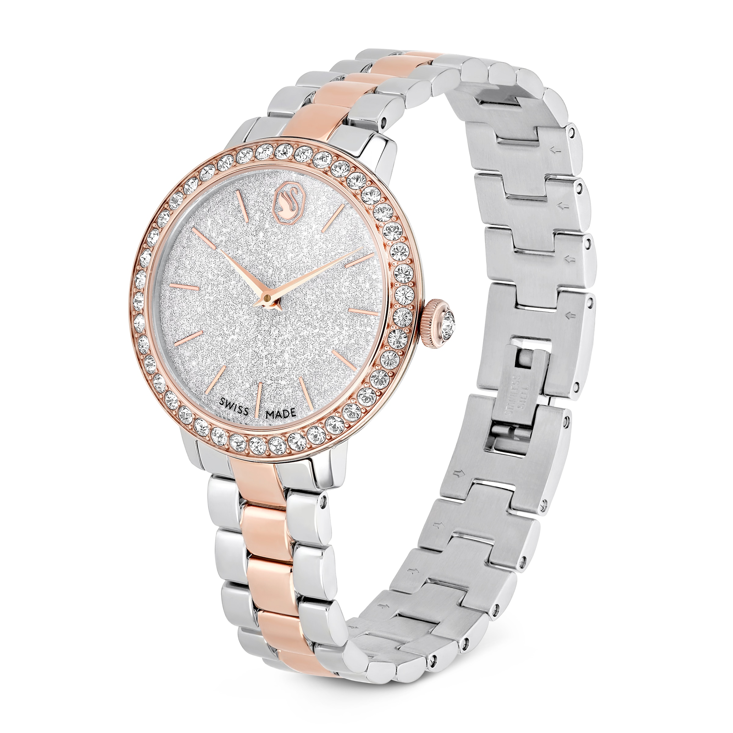 Swarovski Quarzuhr »MATRIX 3-LINK«, Armbanduhr, Damenuhr, Swiss Made, Edelstahlarmband, analog