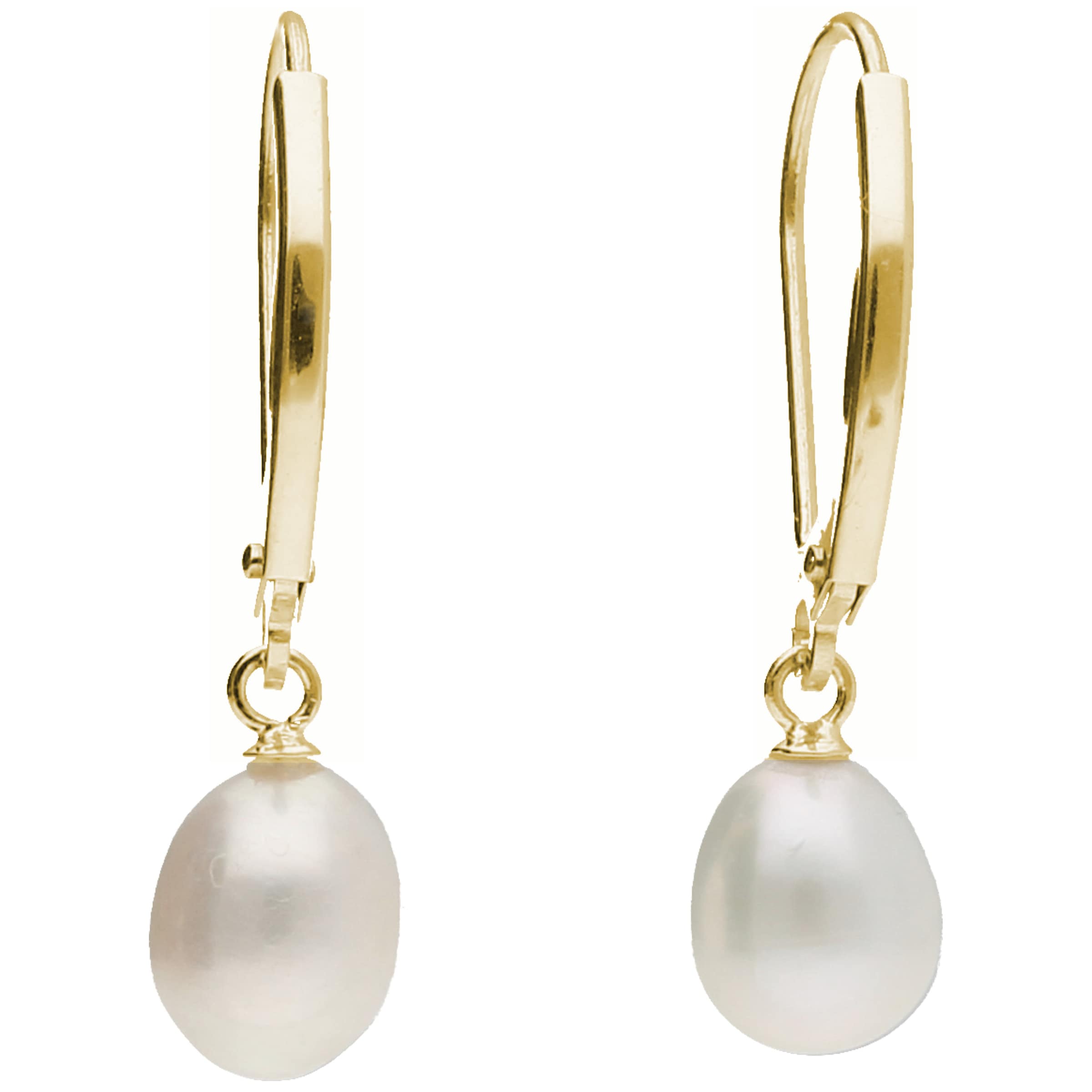 Luigi Merano Paar Ohrhänger »mit Brisur, Süßwasser-Perlen, Gold 375«