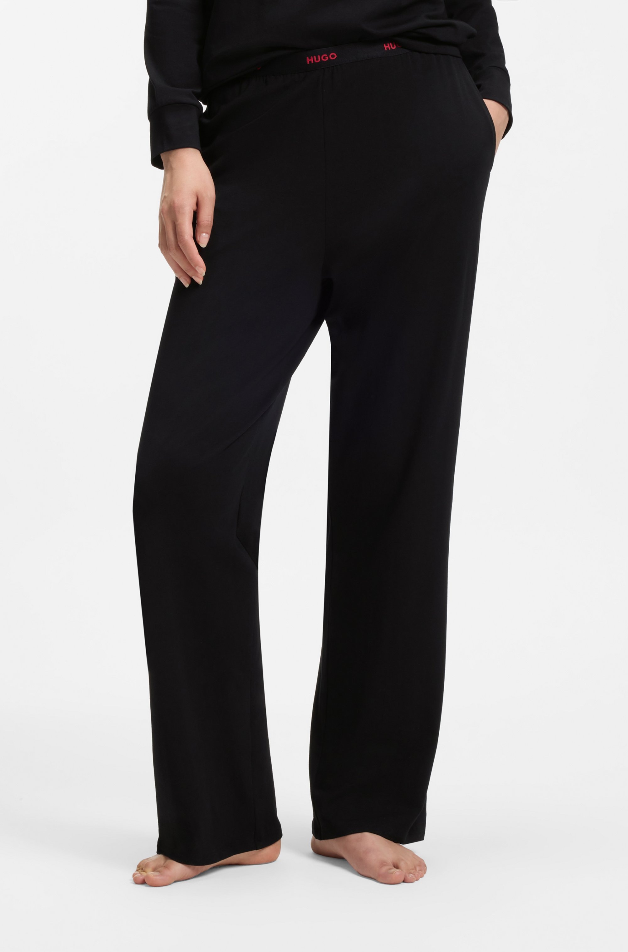 HUGO Underwear Pyjamahose »ID«  Sichtbarer Elastikbund, gerades Bein