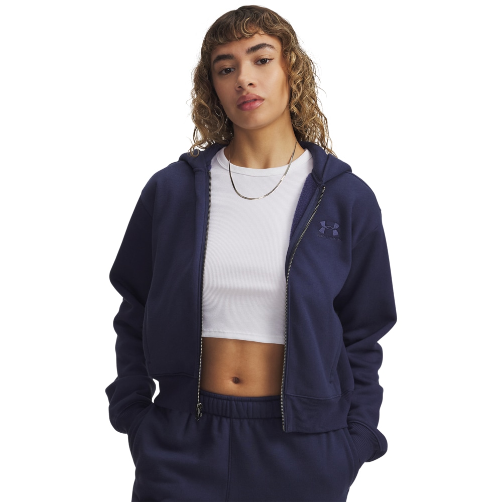 Under Armour Kapuzensweatjacke "UA Icon Vida Flc FZ" aus Baumwolle und Polyester, erhältlich in den Größen XS bis XXL