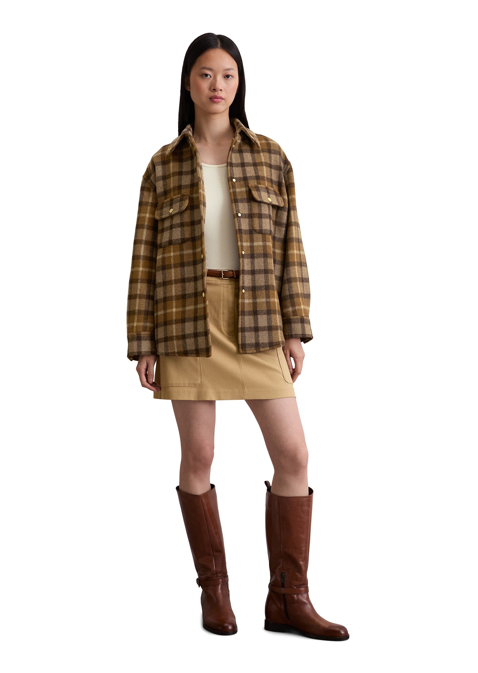 Marc O'Polo Outdoorjacke »aus italienischem Wolle-Mix«, ohne Kapuze