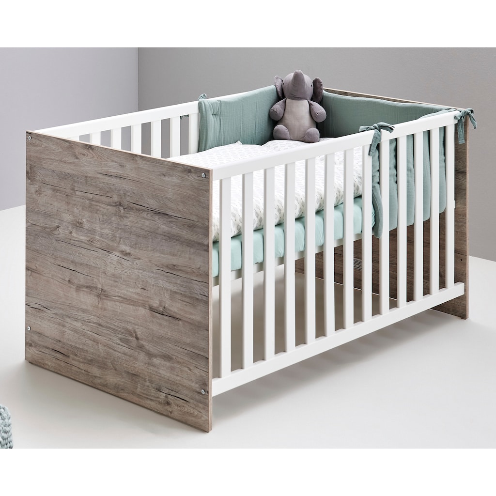 Lüttenhütt Babyzimmer-Komplettset »Rieke«, (Set, 4 St., Kinderbett, Regal, Schrank, Wickelkommode)