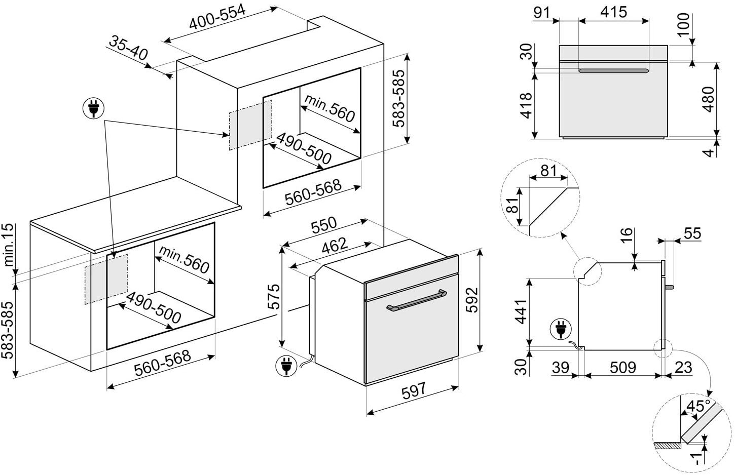 Smeg Backofen  »SF6905P1«