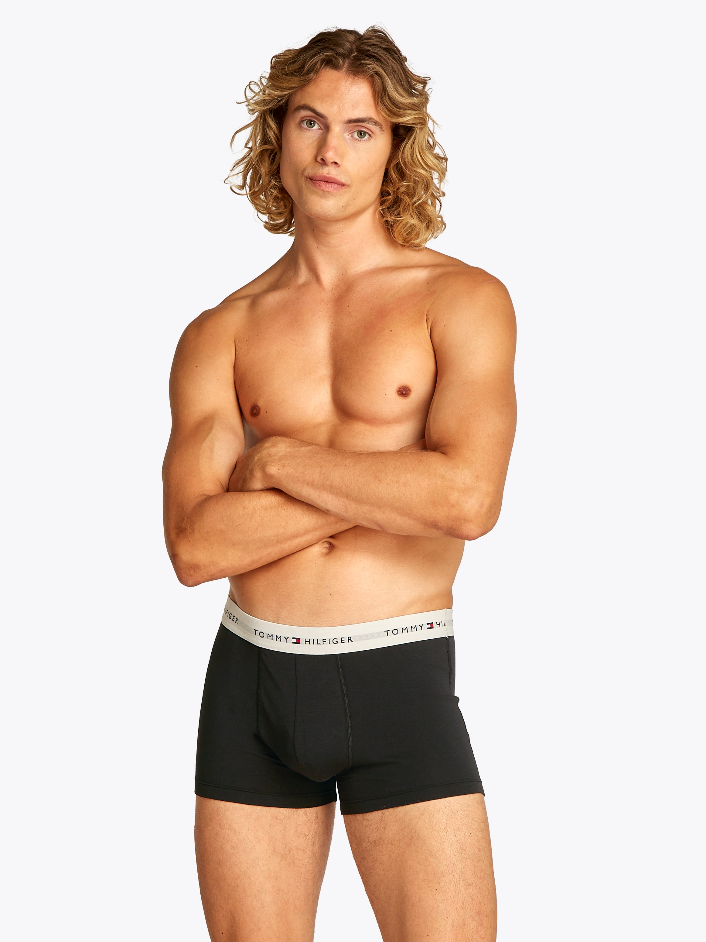 Tommy Hilfiger Underwear Boxer "TRUNK 3 PACK", (3 St.), mit kontrastfarbene günstig online kaufen