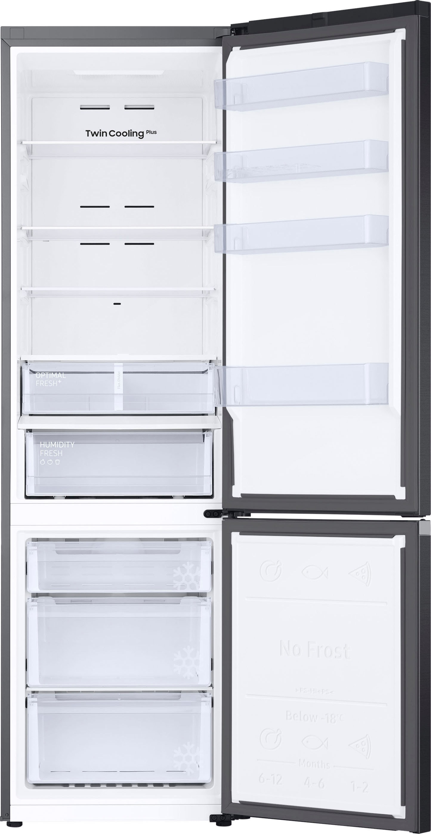 Samsung Kühl-/Gefrierkombination »RL38T607BB1«, RL38T607BB1, 203 cm hoch, 59,5 cm breit