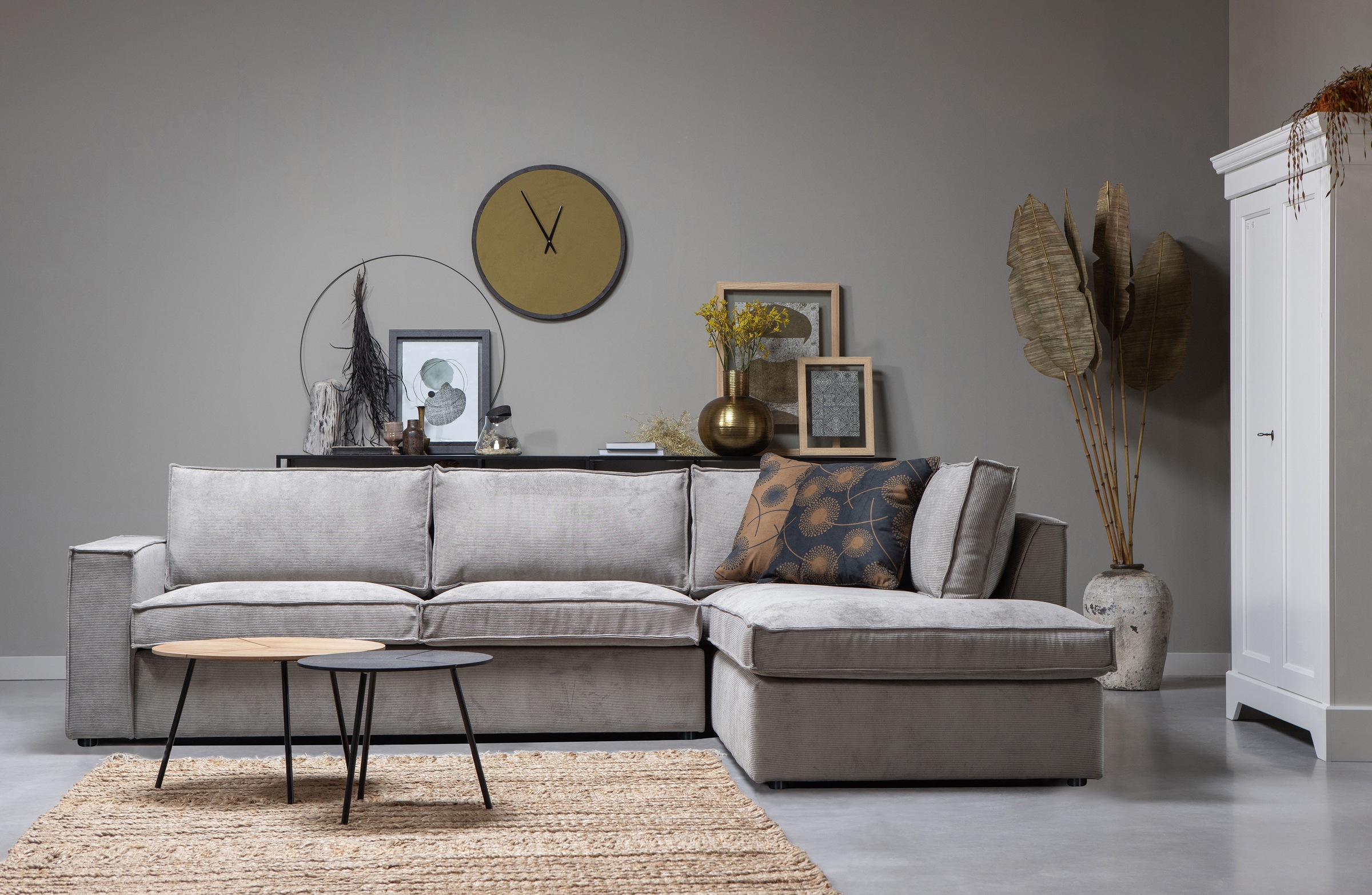 WOOOD Ecksofa »Thomas«, frei im Raum stellbar, Stellmaße H 92 cm x B 283 cm, L-Form