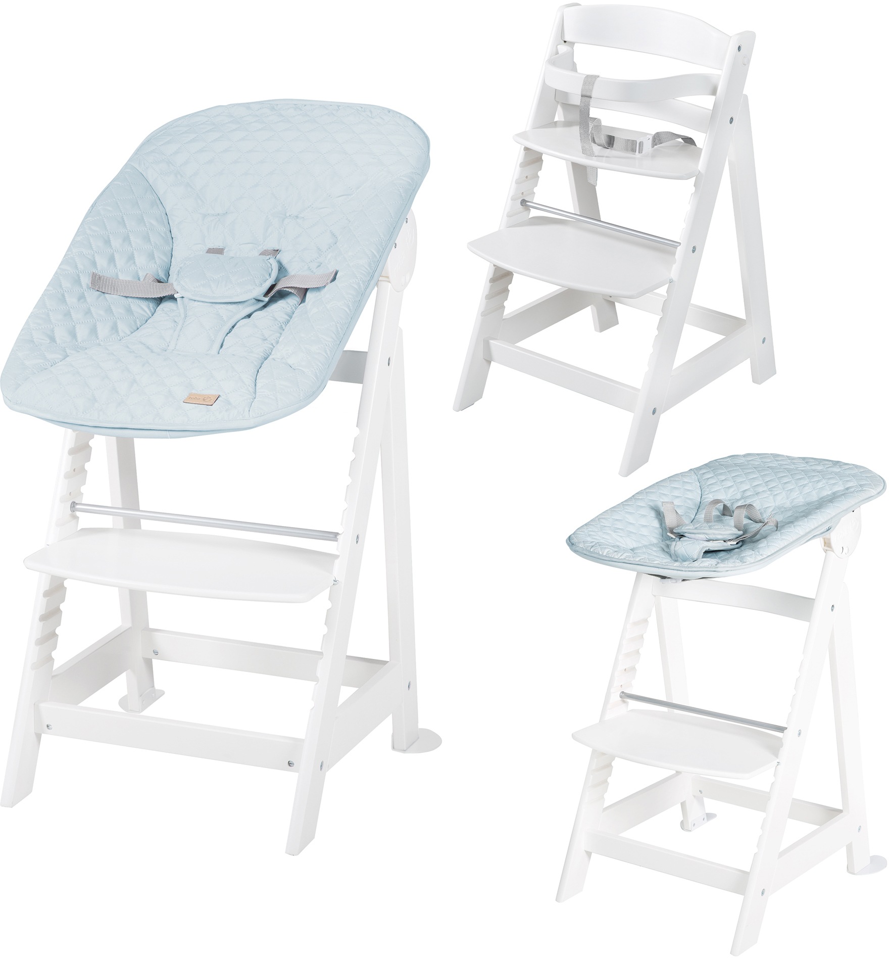 roba® Hochstuhl »Treppenhochstuhl 2-in-1 Set Style, Born Up«, mit Neugeborenen-Aufsatz