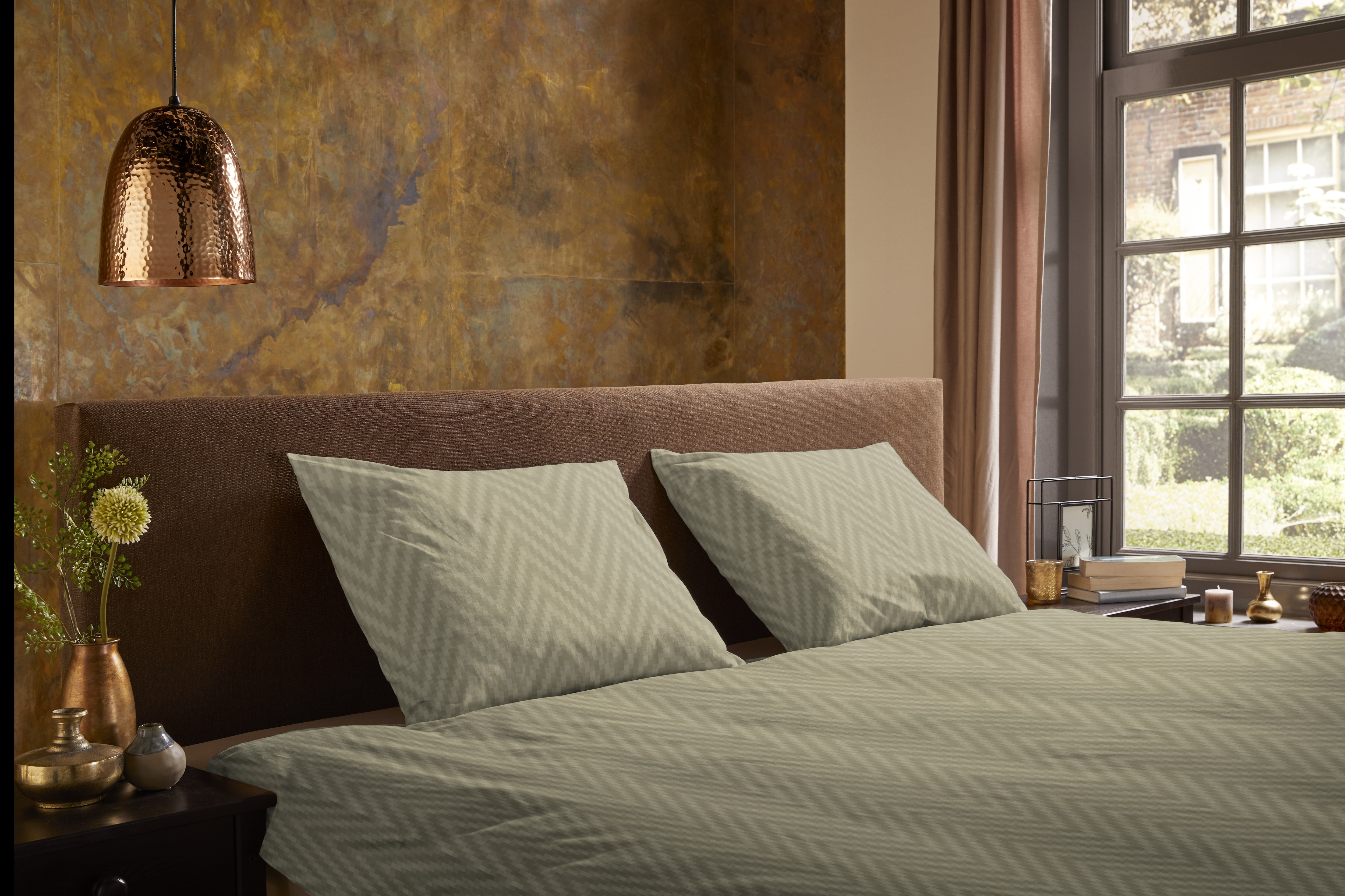 PURE luxury collection Wendebettwäsche "Haarlem" 2 Mikrofaser, Pflegeleicht, Reißverschluss, Wende, 3D, uni muster, weich