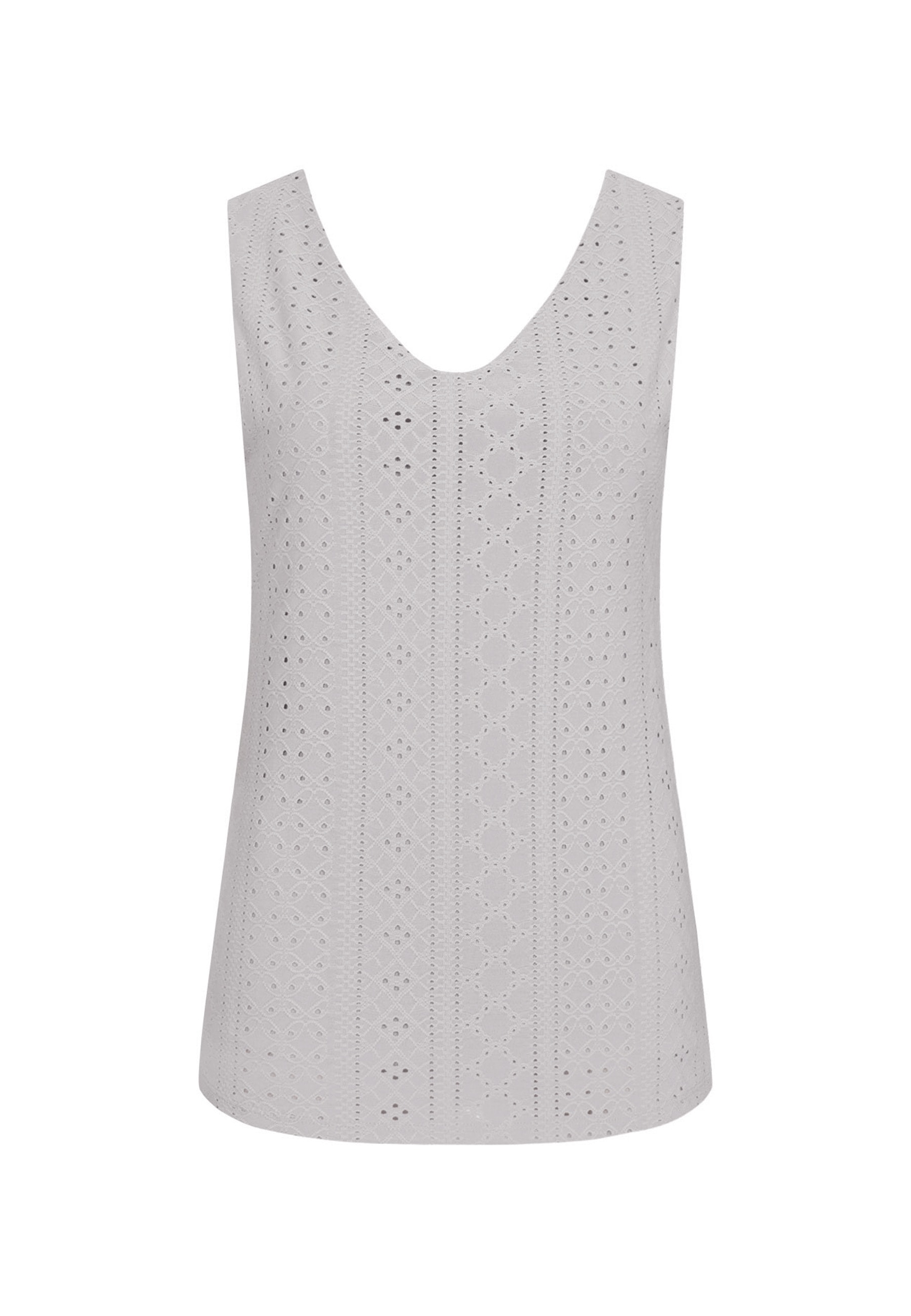 CLOUD 5IVE Klassische Bluse »CLOUD 5IVE Top mit Lochmuster und hinten offen in Wickeloptik«