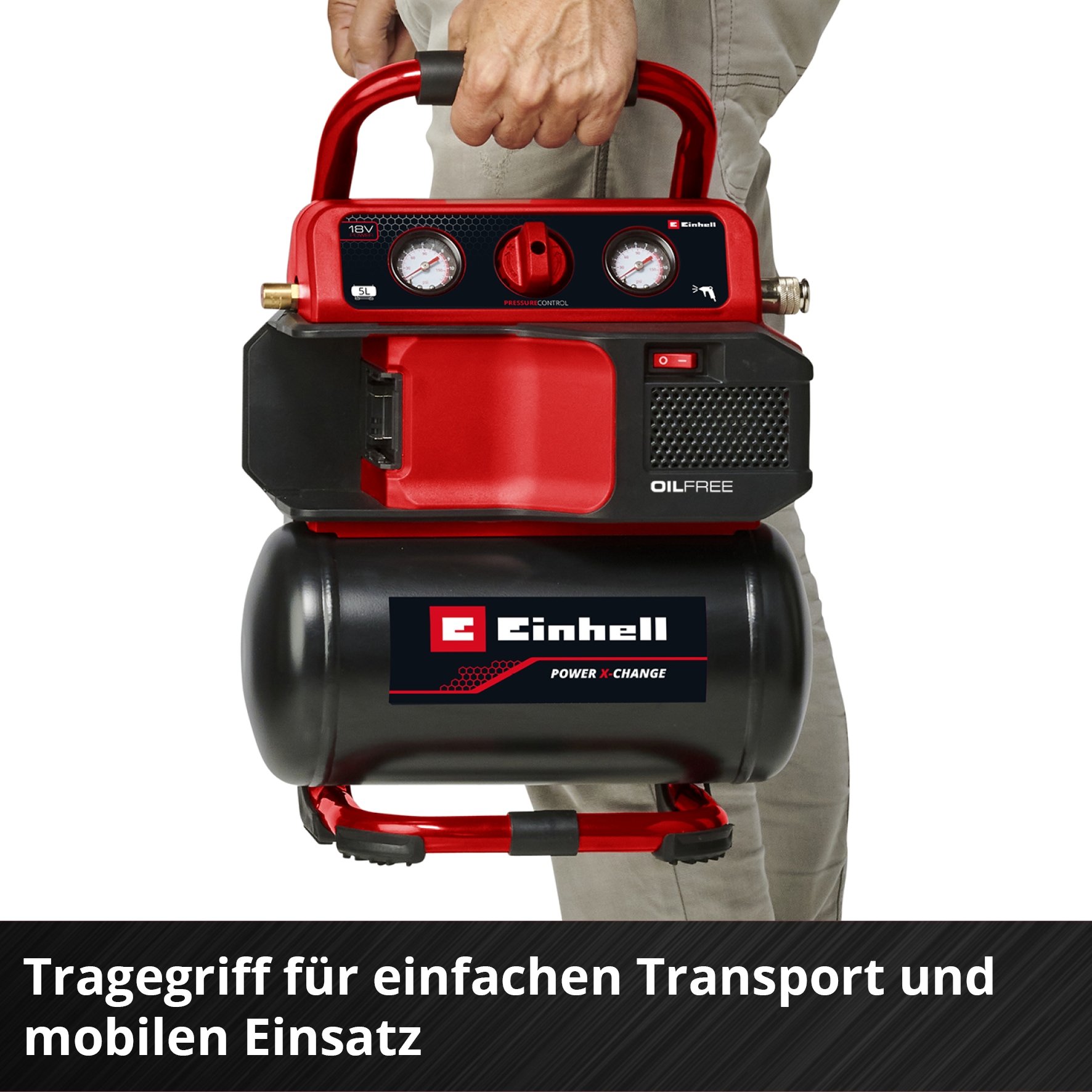 Einhell Kompressor »Akku-Kompressor TE-AC 18/75 Li OF-Solo«, ohne Akku und Ladegerät