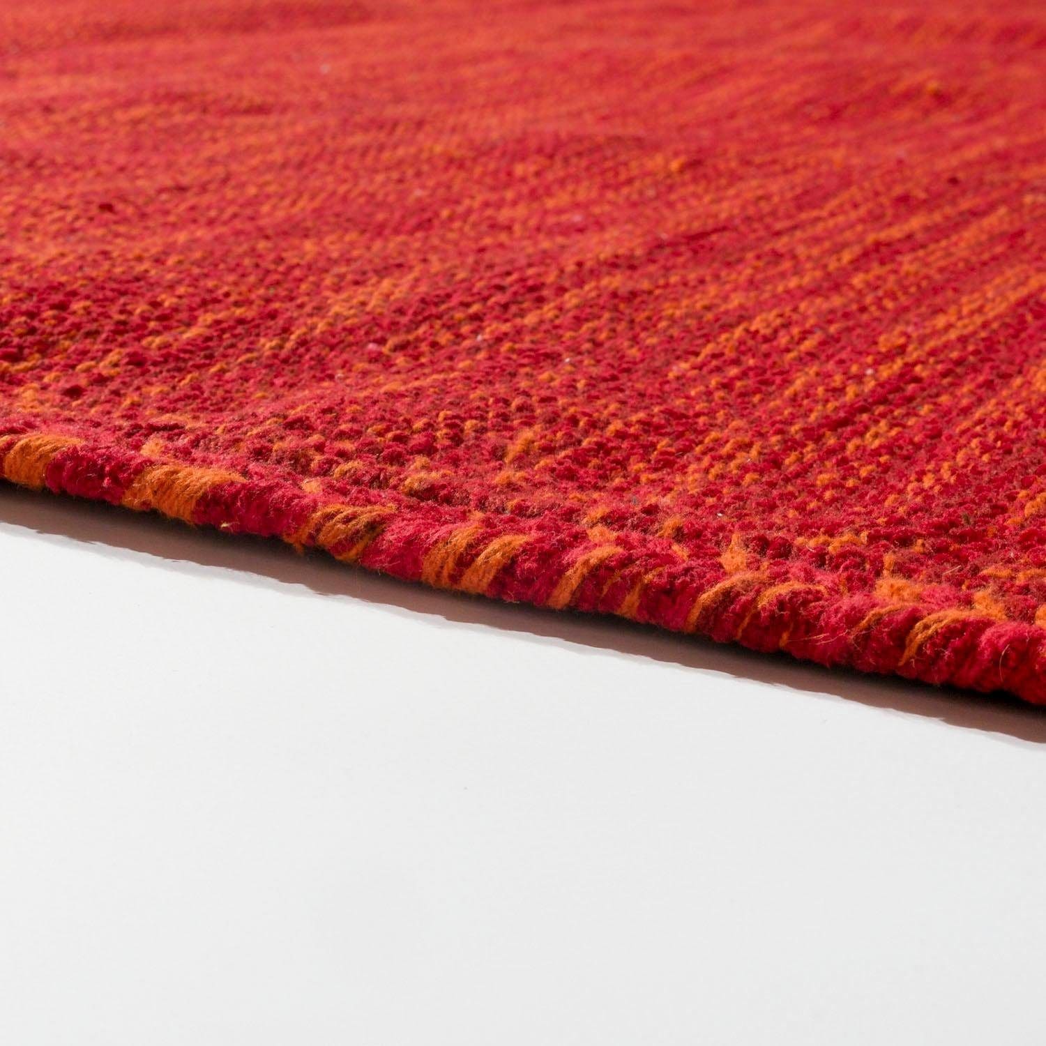 Paco Home Teppich »Kilim 210«, rechteckig, Handgwebt, Flachgewebe, reine Baumwolle, handgewebt, Uni Farben