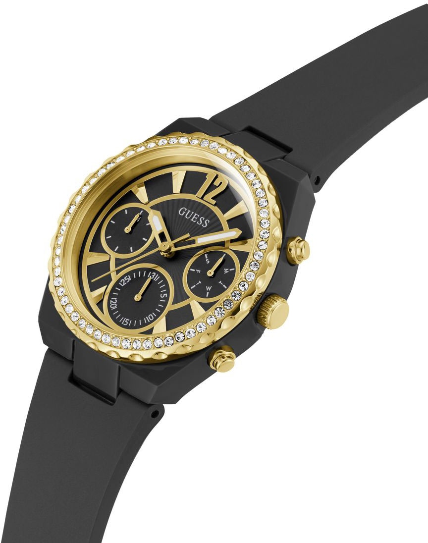 Guess Multifunktionsuhr »DIANA«, Armbanduhr, Quarzuhr, Damenuhr, Silikonarmband
