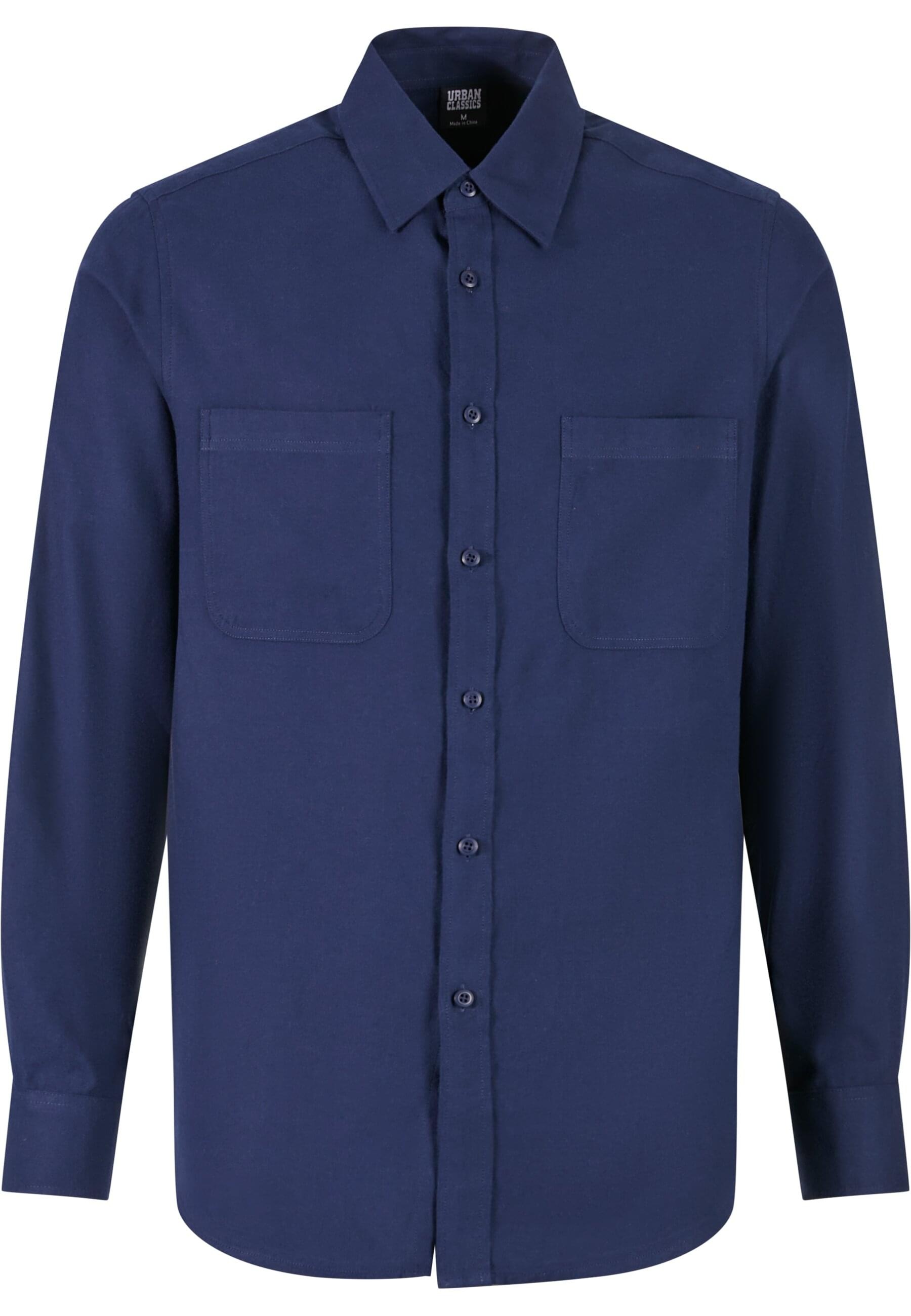 URBAN CLASSICS Langarm-Poloshirt "Urban Classics Herren Flanell Shirt", (1 günstig online kaufen