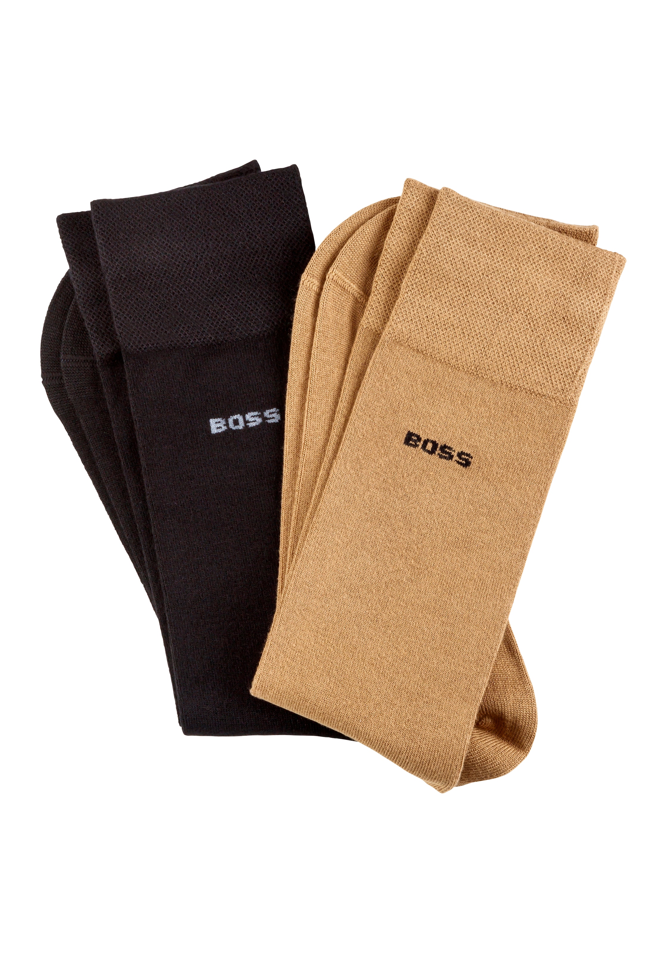 BOSS Businesssocken, (Packung, 2 Paar), mit Strickbündchen günstig online kaufen