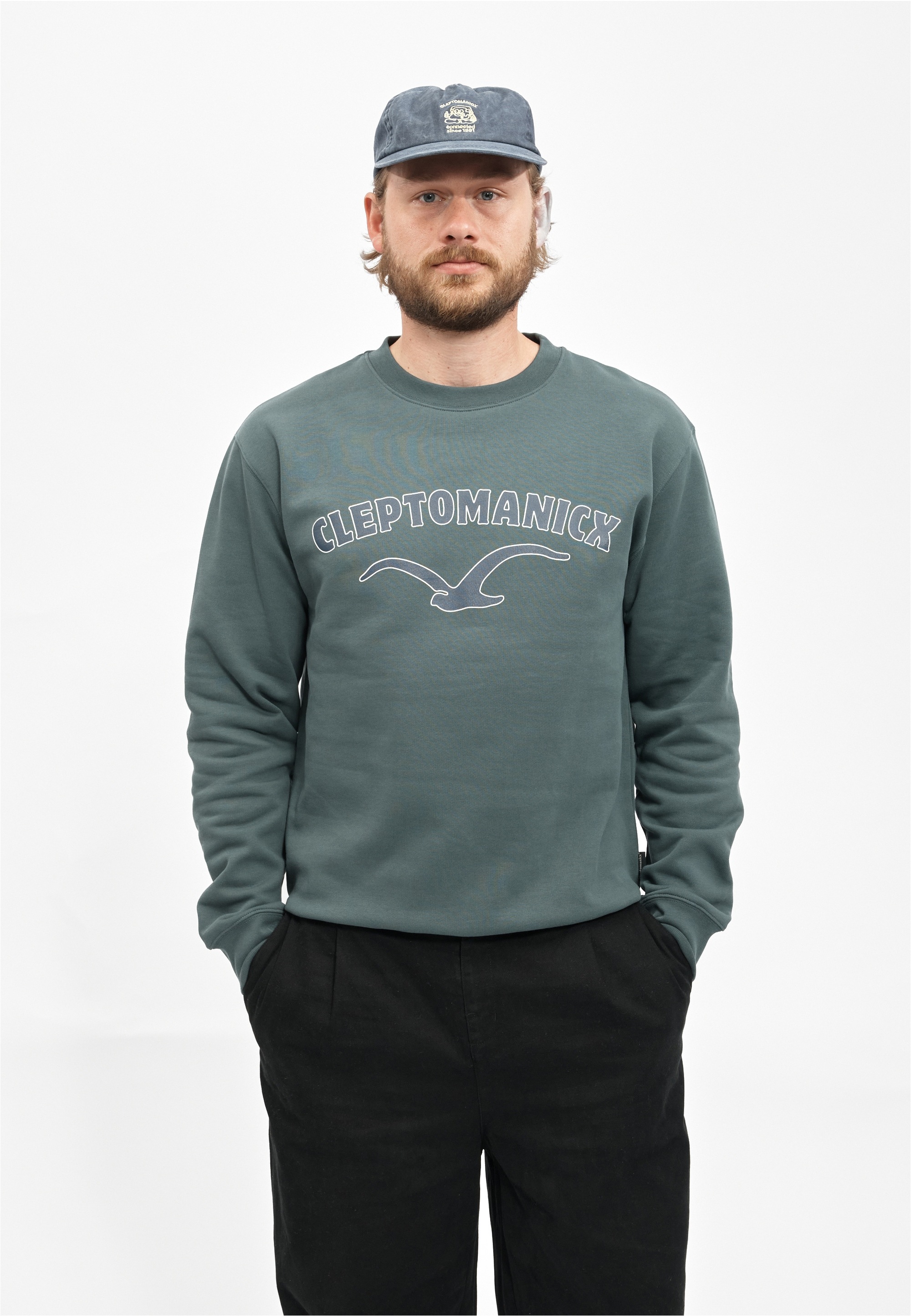 Cleptomanicx Sweatshirt "College Type", mit lässigem Frontprint