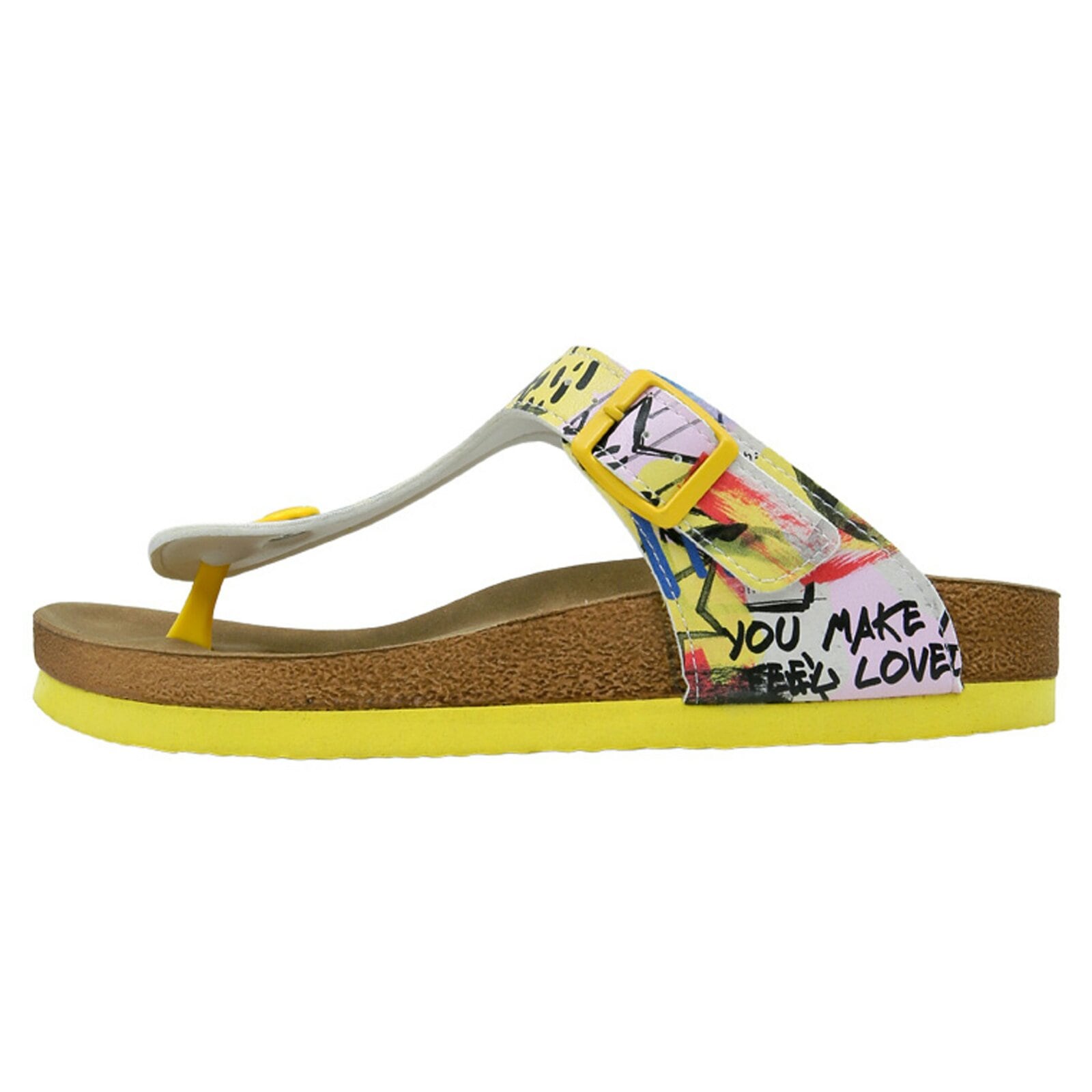 DOGO Zehentrenner "Damen Lila The Creation of the Collage Vegan Damen Sandalen/", Vegan