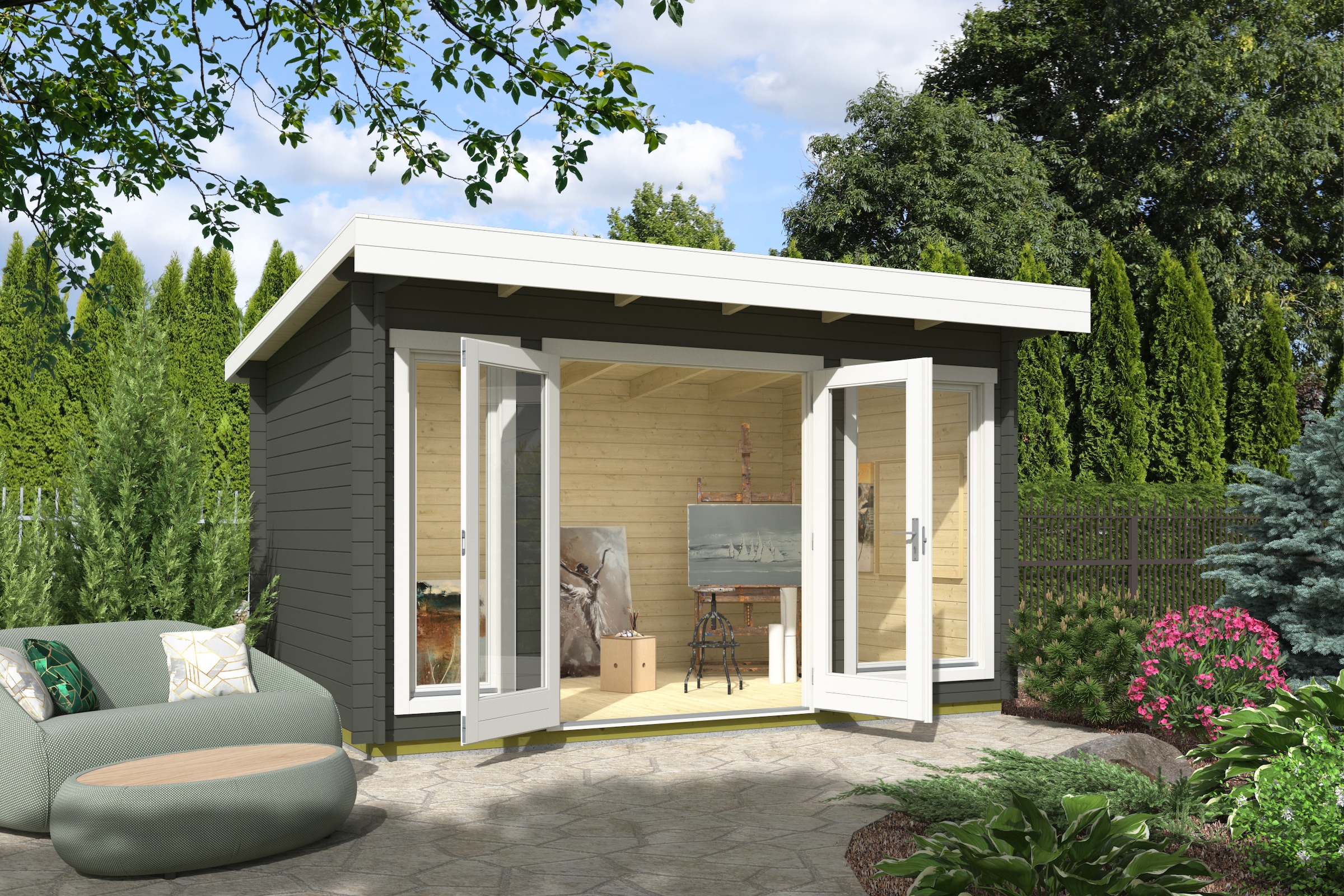 Nordic Holz Gartenhaus "DORSET 1" günstig online kaufen