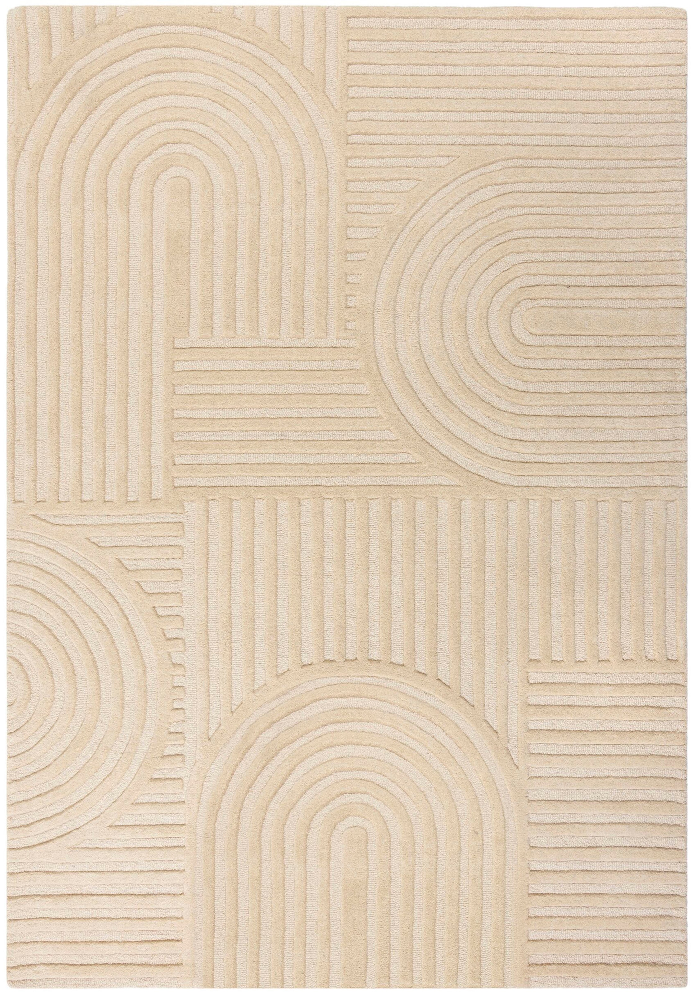 FLAIR RUGS Teppich "ZEN GARDEN" rechteckig 14 mm Höhe 100% Wolle, Hoch-Tief günstig online kaufen