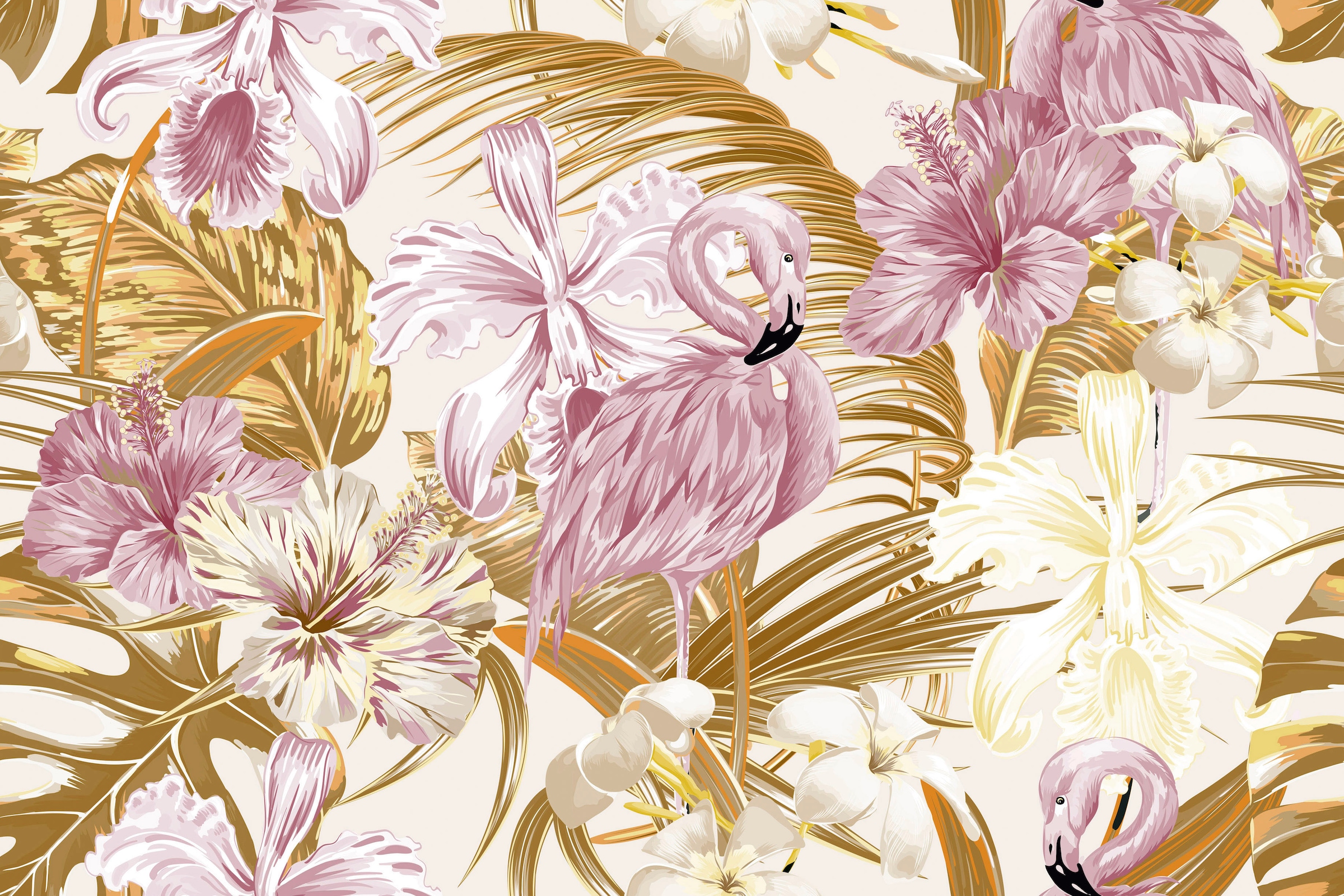 A.S. Création Leinwandbild »Flamingo Art« Kunst 1 Stk. tlg. Dschungel Keilrahmen Flamingo Exotisch Hawaii Leinwand-Bild Wohnzimmer