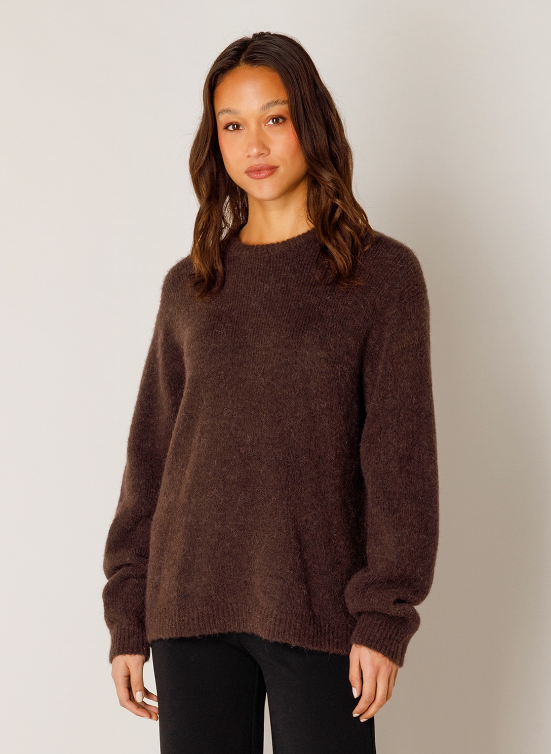 Base Level Strickpullover "Yana" mit Wolle