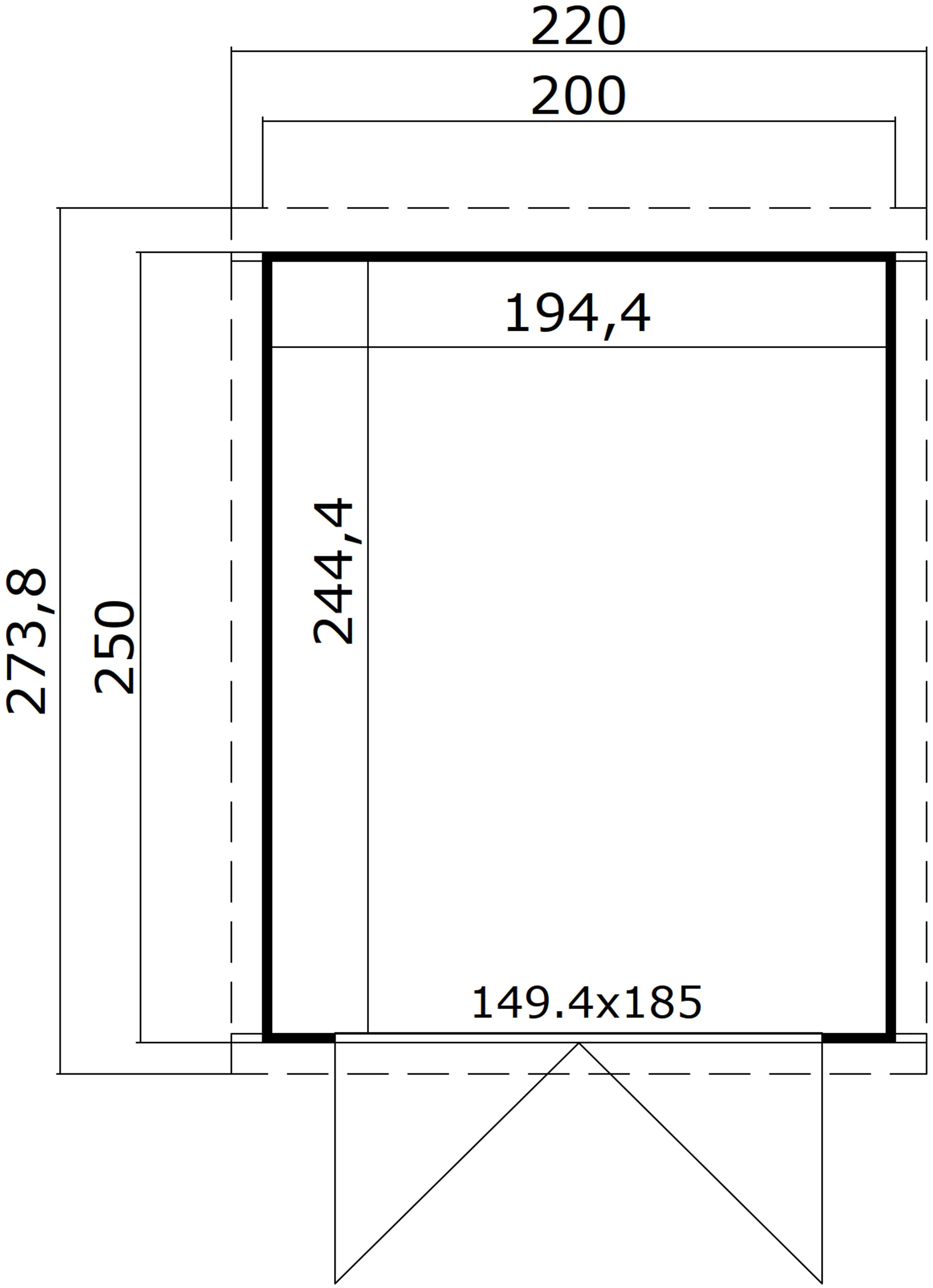 LASITA MAJA Gartenhaus »Kibo 2«, Blochbohlenhaus 28mm, Fundamentmass 2000x2500, Schwedenrot