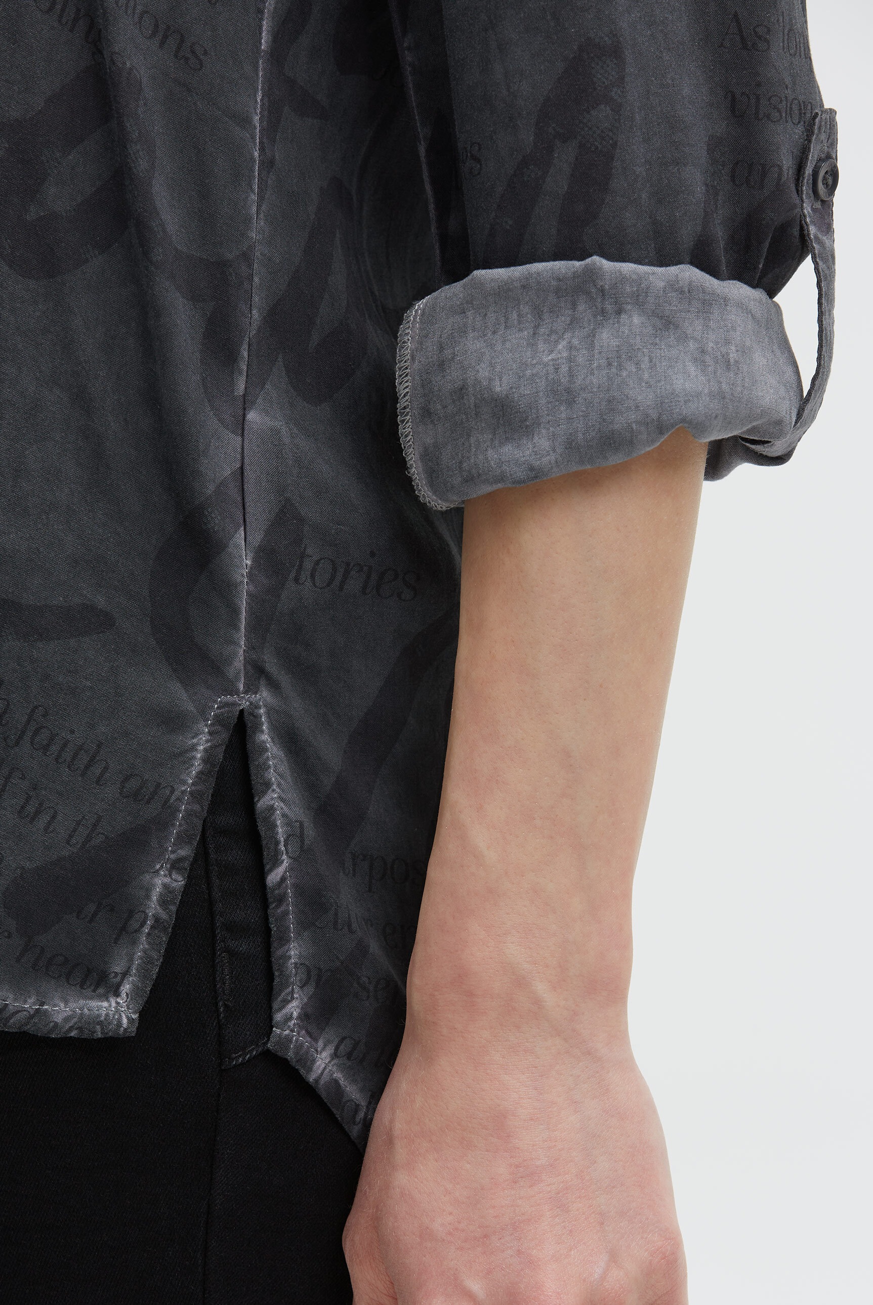 SOCCX Langarmbluse mit längerer Rückenpartie