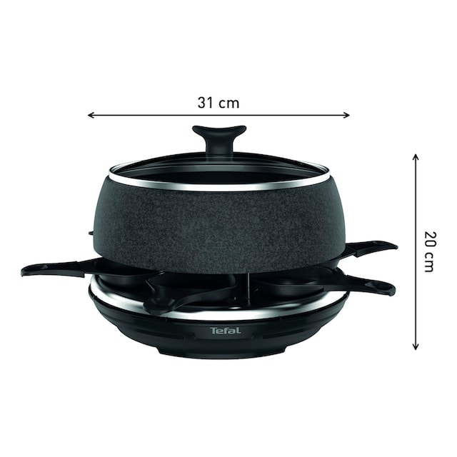 Tefal Raclette und Fondue-Set »RE12C8 Fondue Cheese 'n Co«, 6 St.  Raclettepfännchen, 850 W, pülmaschinengeeignet, Rezeptbuch, Stein-Optik per  Rechnung | BAUR