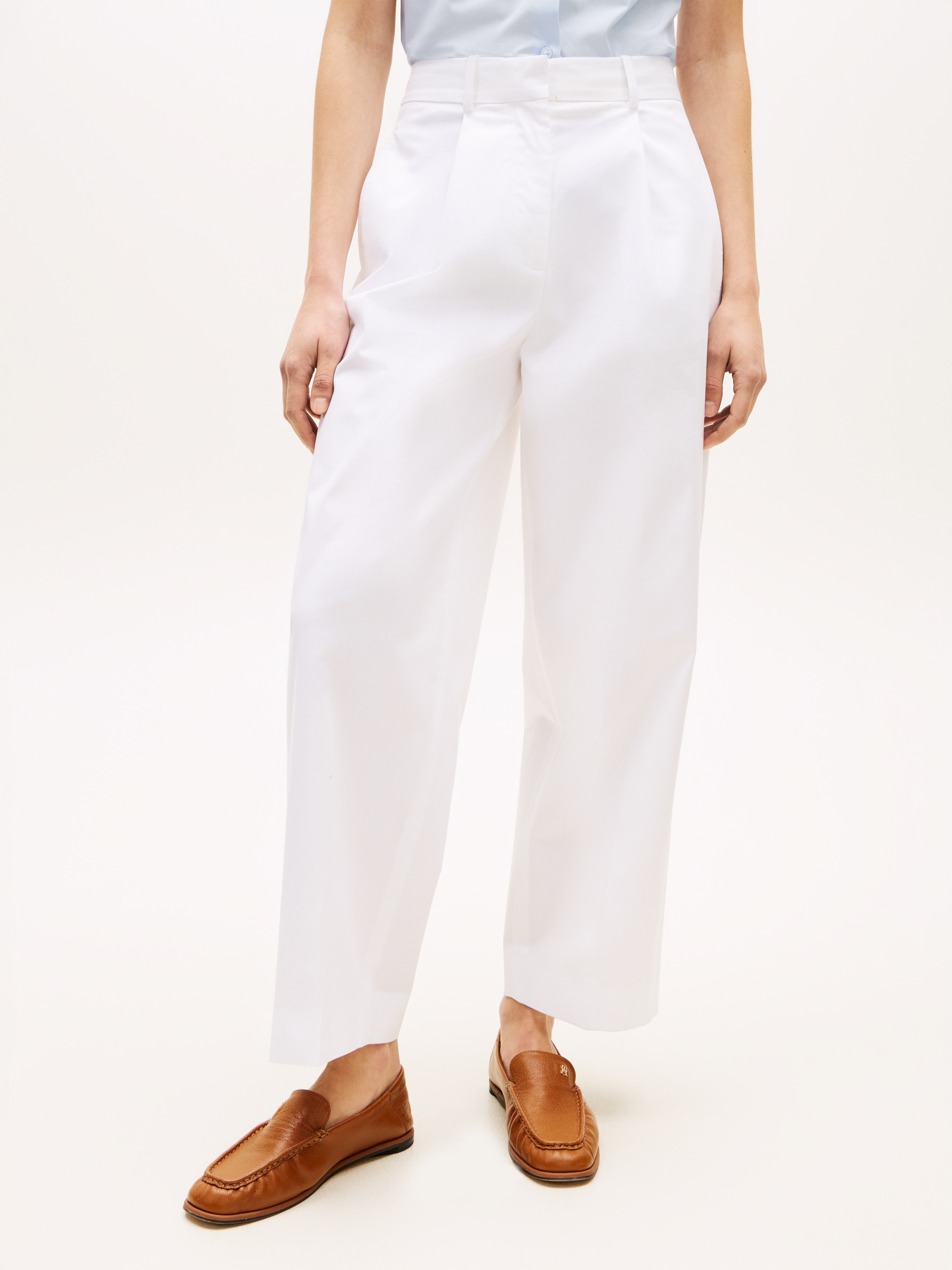 Tommy Hilfiger "COTTON BARREL PLEATED CHINO" Baumwollmix, Mid Rise, Tapered