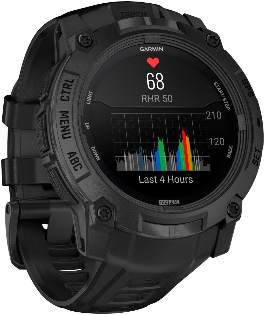 Garmin Smartwatch »Instinct 3 AMOLED 50 mm Tactical Edition« (3,3 cm / 1,3 ″)
