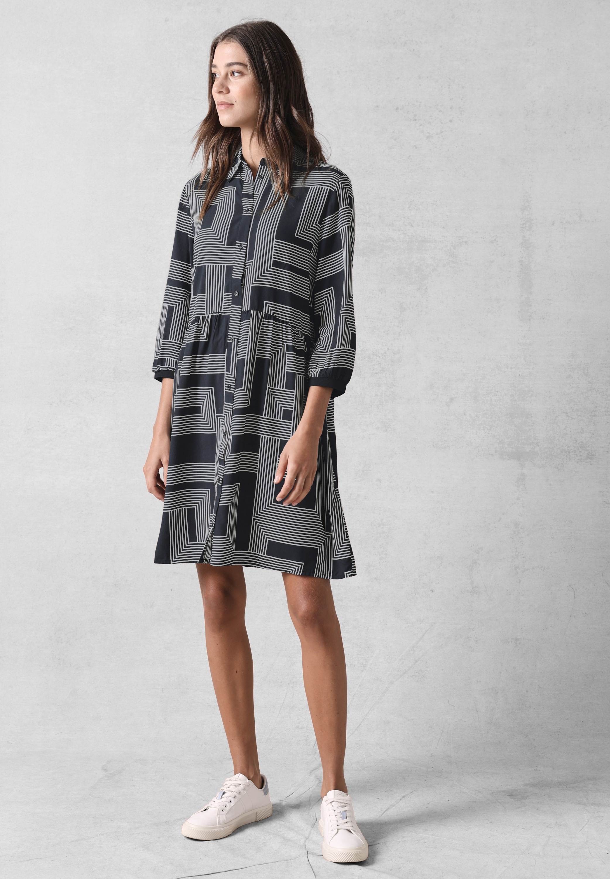 Cecil Blusenkleid Ohne Taschen aus Viskose günstig online kaufen