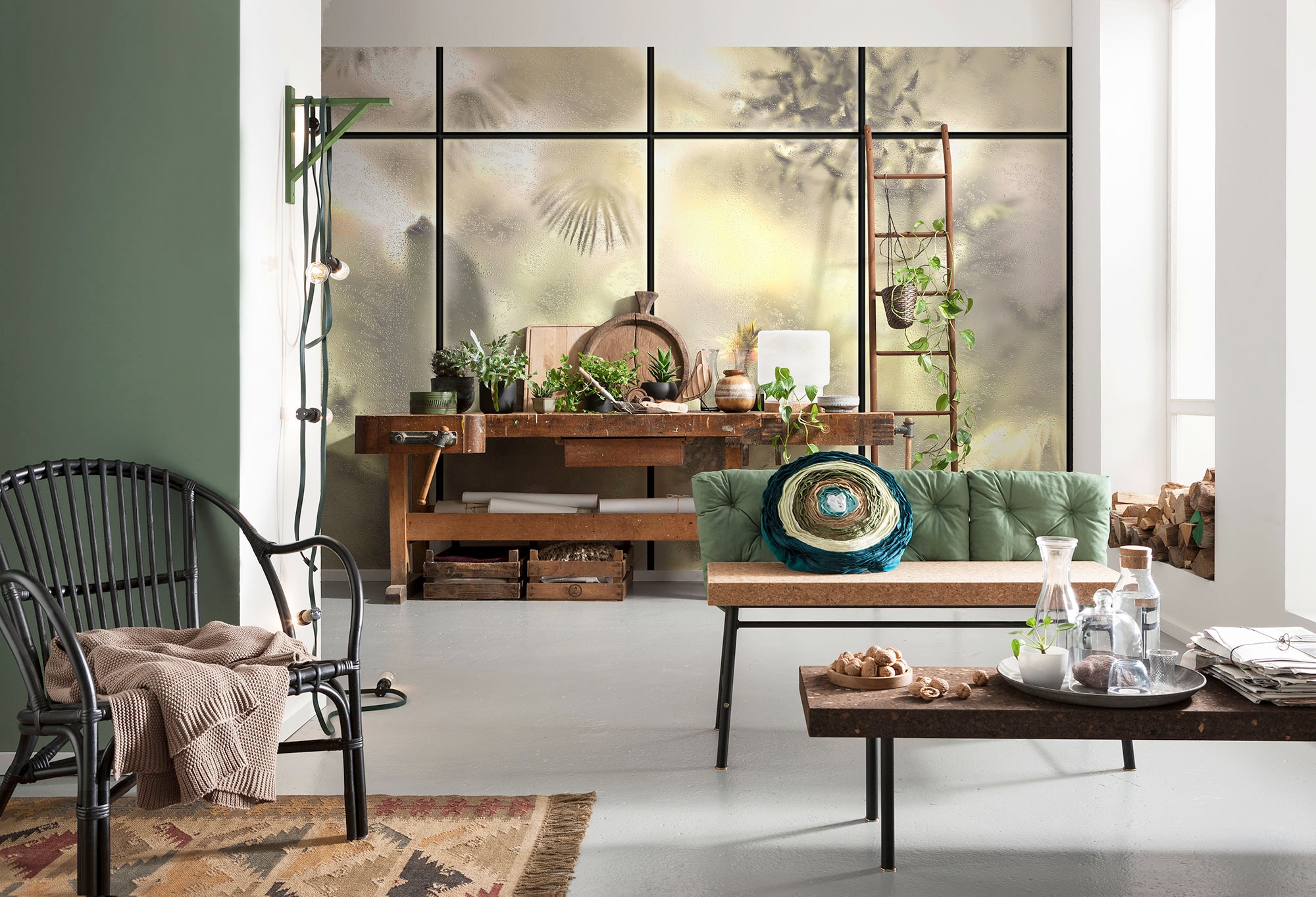 Komar Fototapete »Digitaldruck Vlies - Casa Cabina - Größe 400 x 250 cm«, bedruckt-floral-geblümt-gemustert-tropisch, Wohnzimmer, Schlafzimmer