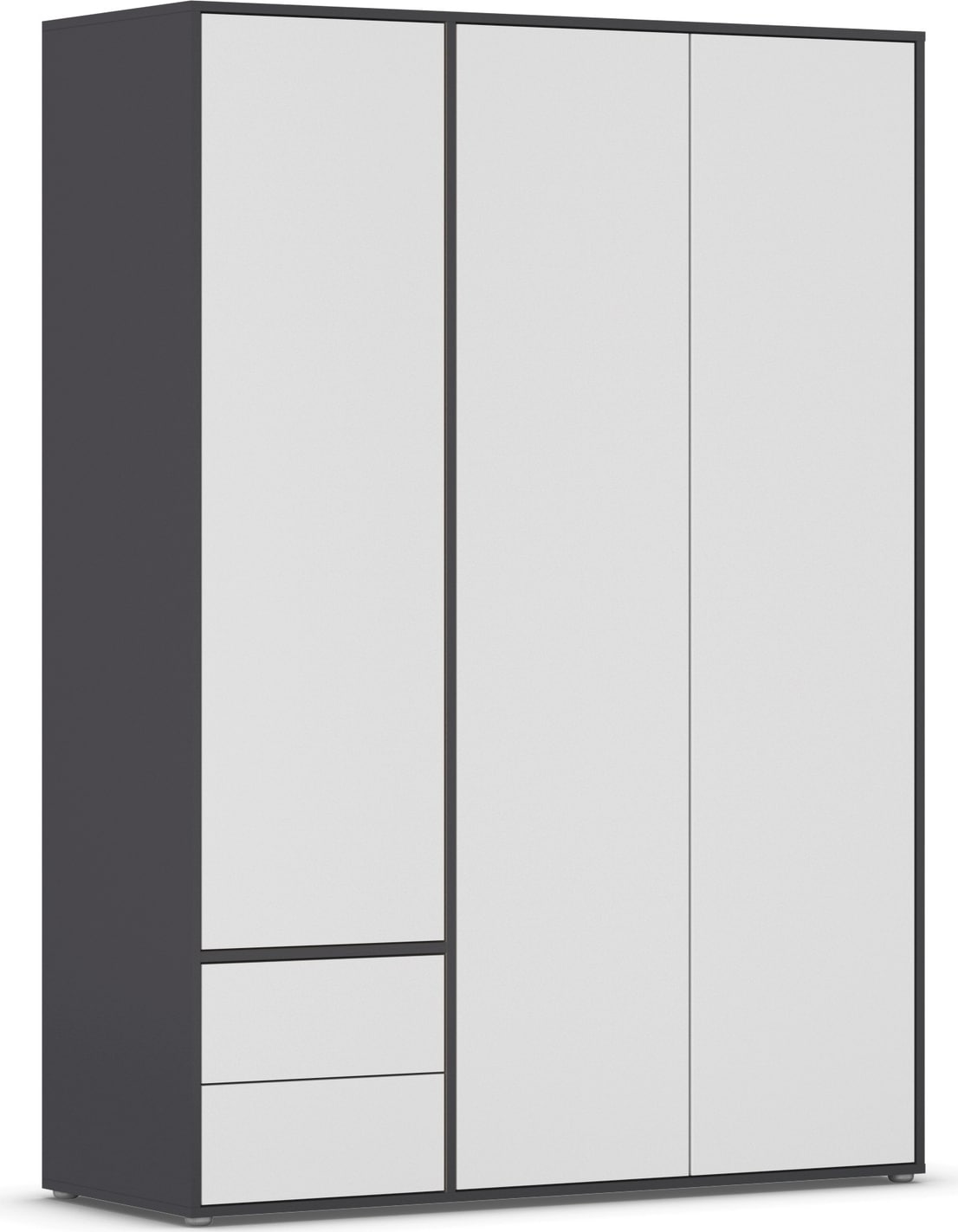 rauch "Kleiderschrank Schrank Garderobe Wäscheschrank NABILA viel Stauraum" in 3 verschiedenen Ausstattungen BASIC/CLASSIC/PREMIUM, mit 2 Schubladen und Push-to-Open Funktion TOPSELLER MADE IN GERMANY