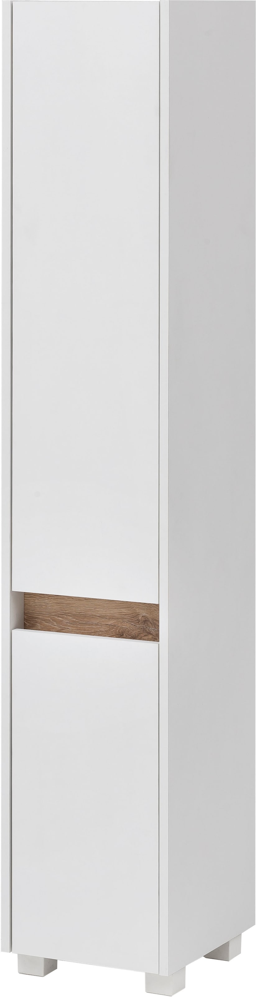 Hochschrank »Cosmo«, Höhe 164,5 cm, Badezimmerschrank, Blende im modernen Wildeiche-Look