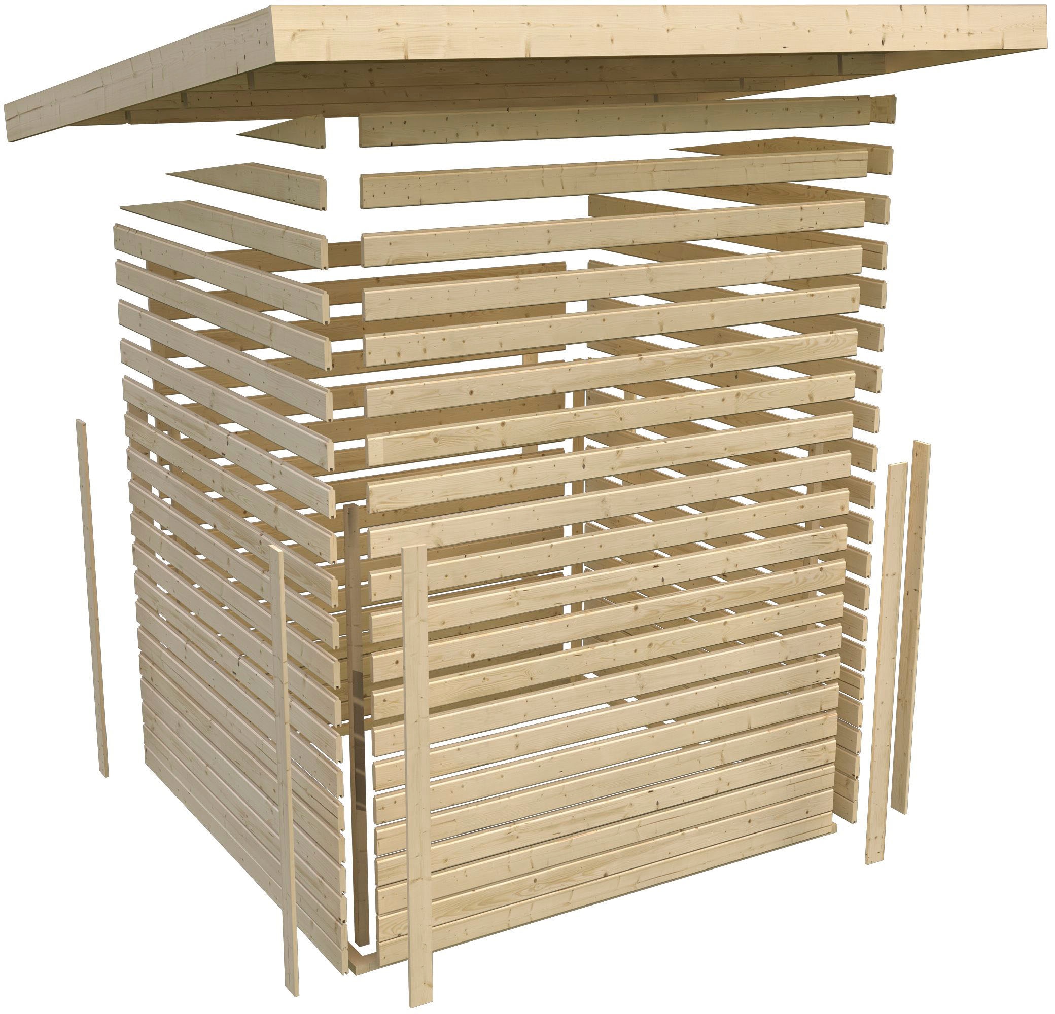 Karibu Gartenhaus »"Jupiter C"«, anthrazit/weiß