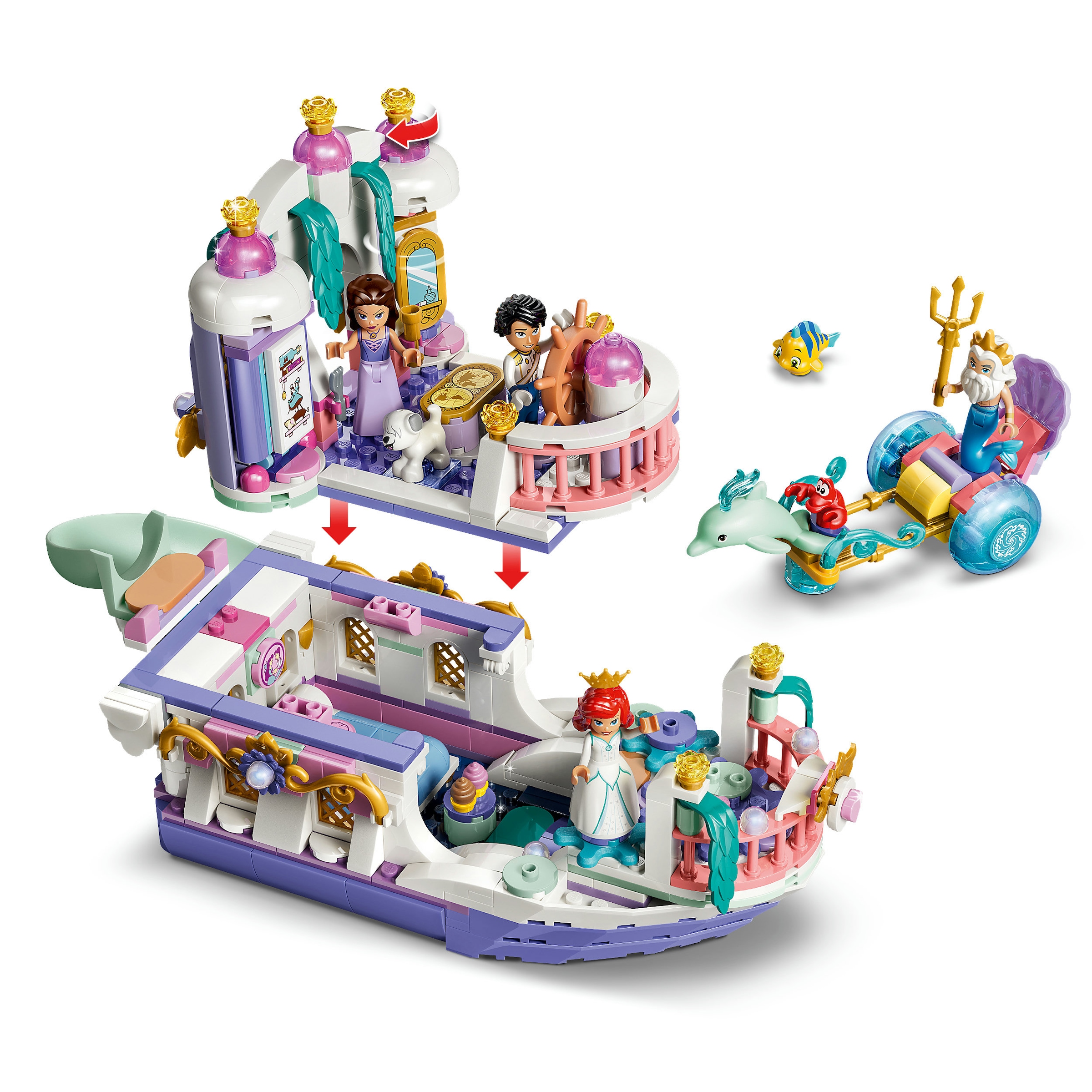 LEGO® Konstruktionsspielsteine »Arielles Königliches Hochzeitsboot (43299), LEGO Disney Princess« Made in Europe