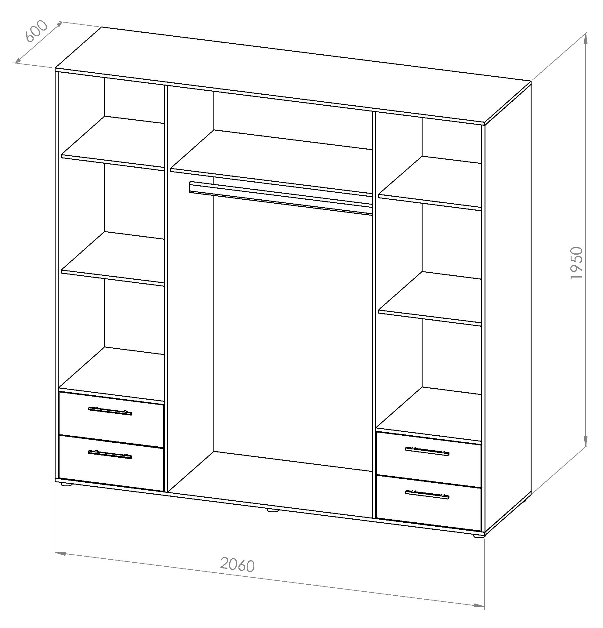 Schlafkontor Kleiderschrank »Valencia«