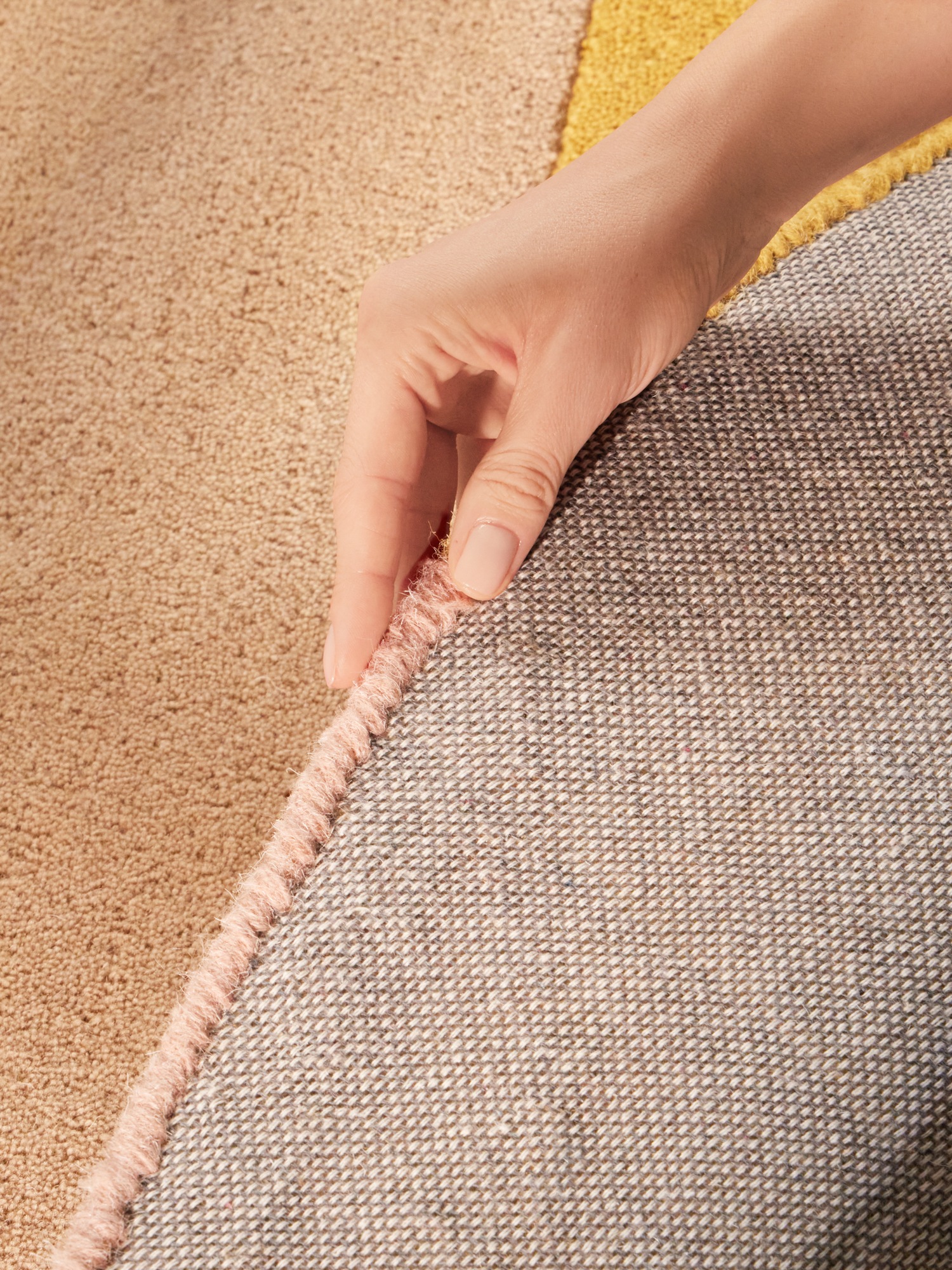 Ted Baker Wollteppich »Curzon« rund 17 mm Höhe Wolle, Naturteppich, Handgemacht, Wohnzimmer, Schlafzimmer, bunt