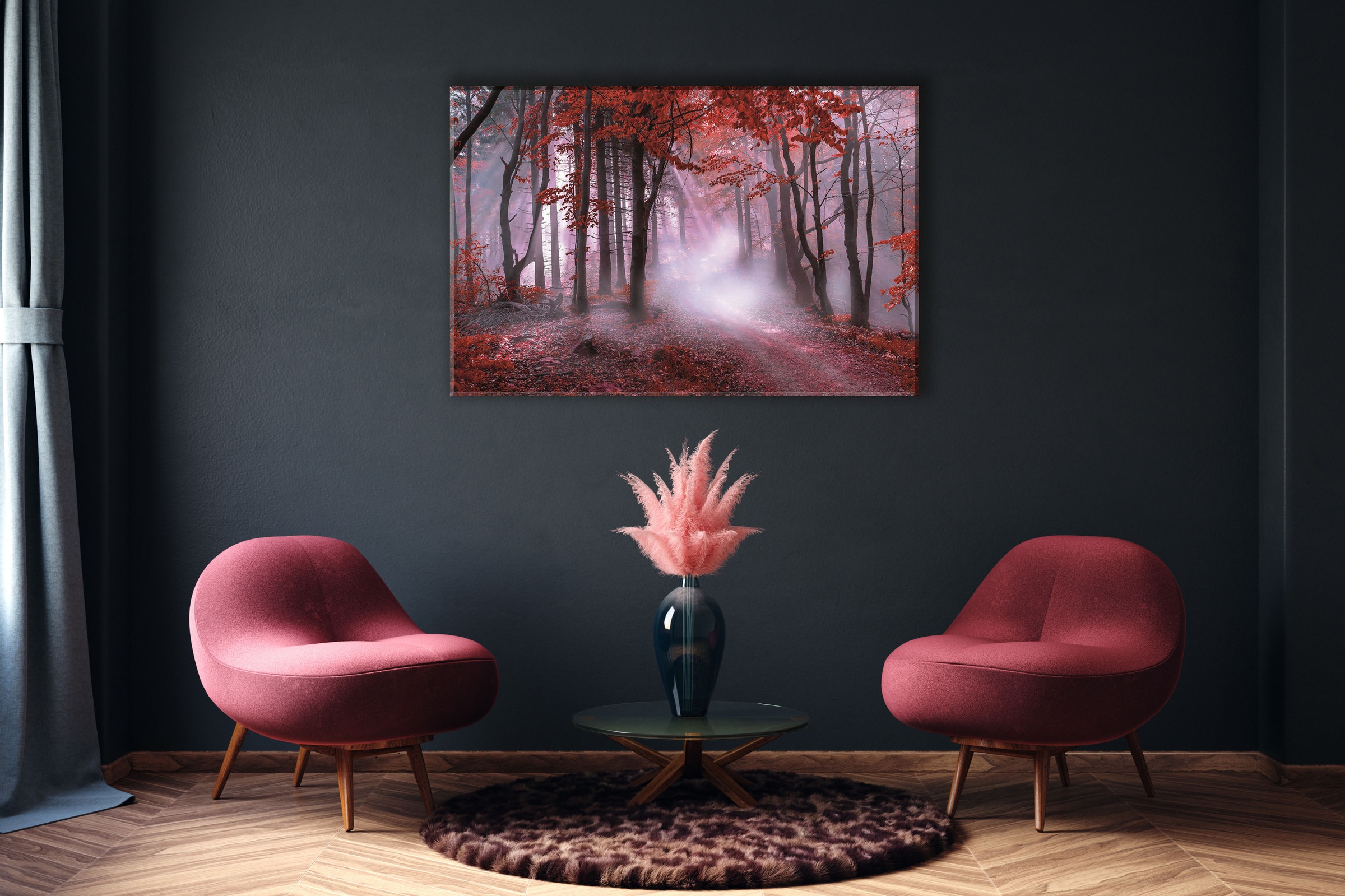 Bönninghoff Leinwandbild "Herbstwald im Nebel" 1 Stk. tlg. günstig online kaufen