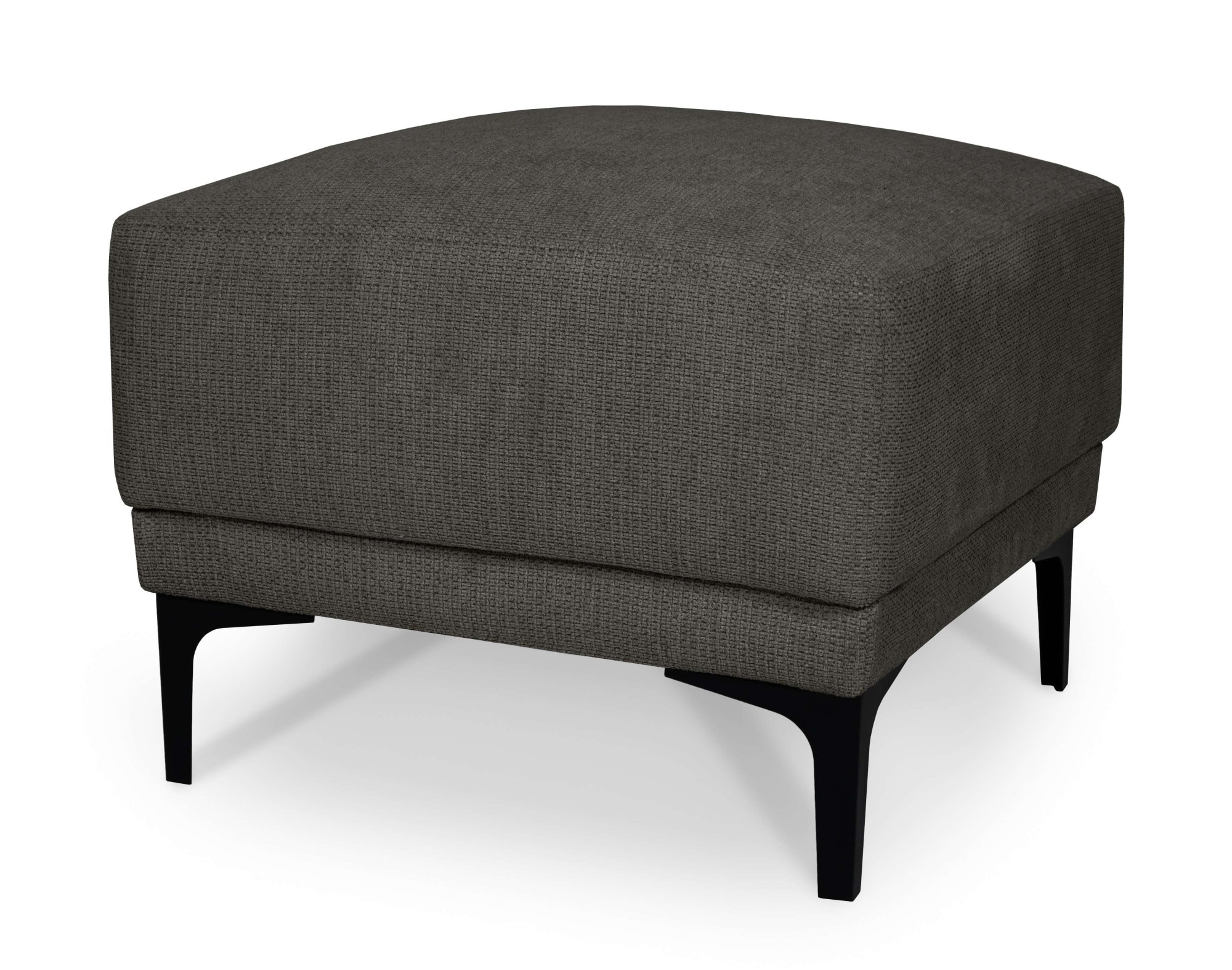 OTTO home Polsterhocker »Xander« 1 Stk. tlg. Breite 58 cm, Soft-Touch Chenille, schwarze Metallfüße