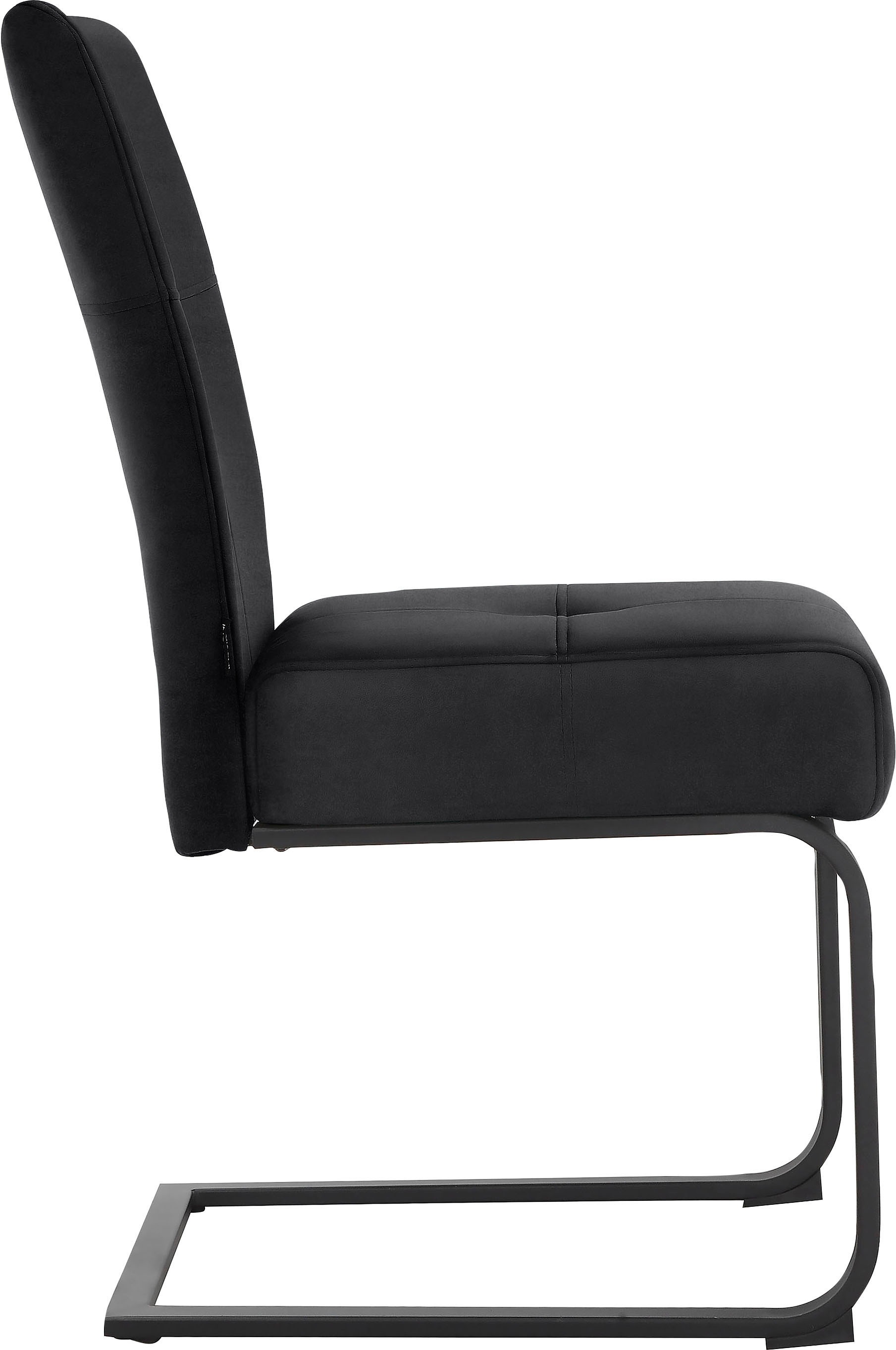 INOSIGN Esszimmerstuhl »Bjarka«, 2 St., Veloursstoff, Sitz und Rücken gepolstert, Gestell aus Metall, Sitzhöhe 48,5 cm